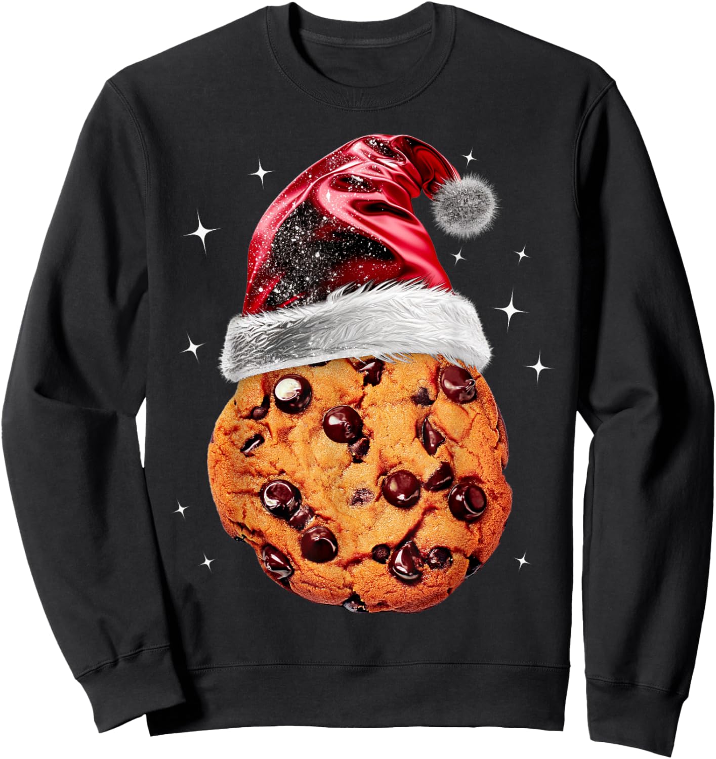Chocolate Chip Cookie Christmas Costume Lazy Party Sweatshirt - Sweatshirt | Black