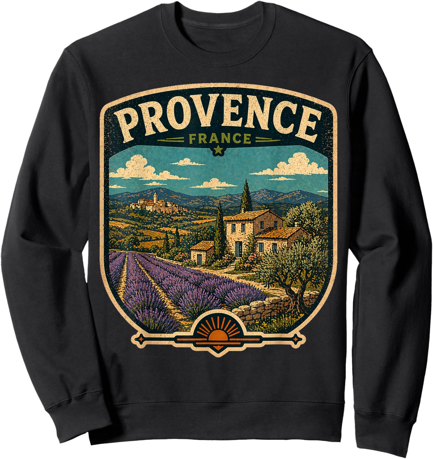 Provence France Voyage en Famille Vacances Provence Sweatshirt - Sweatshirt | Black