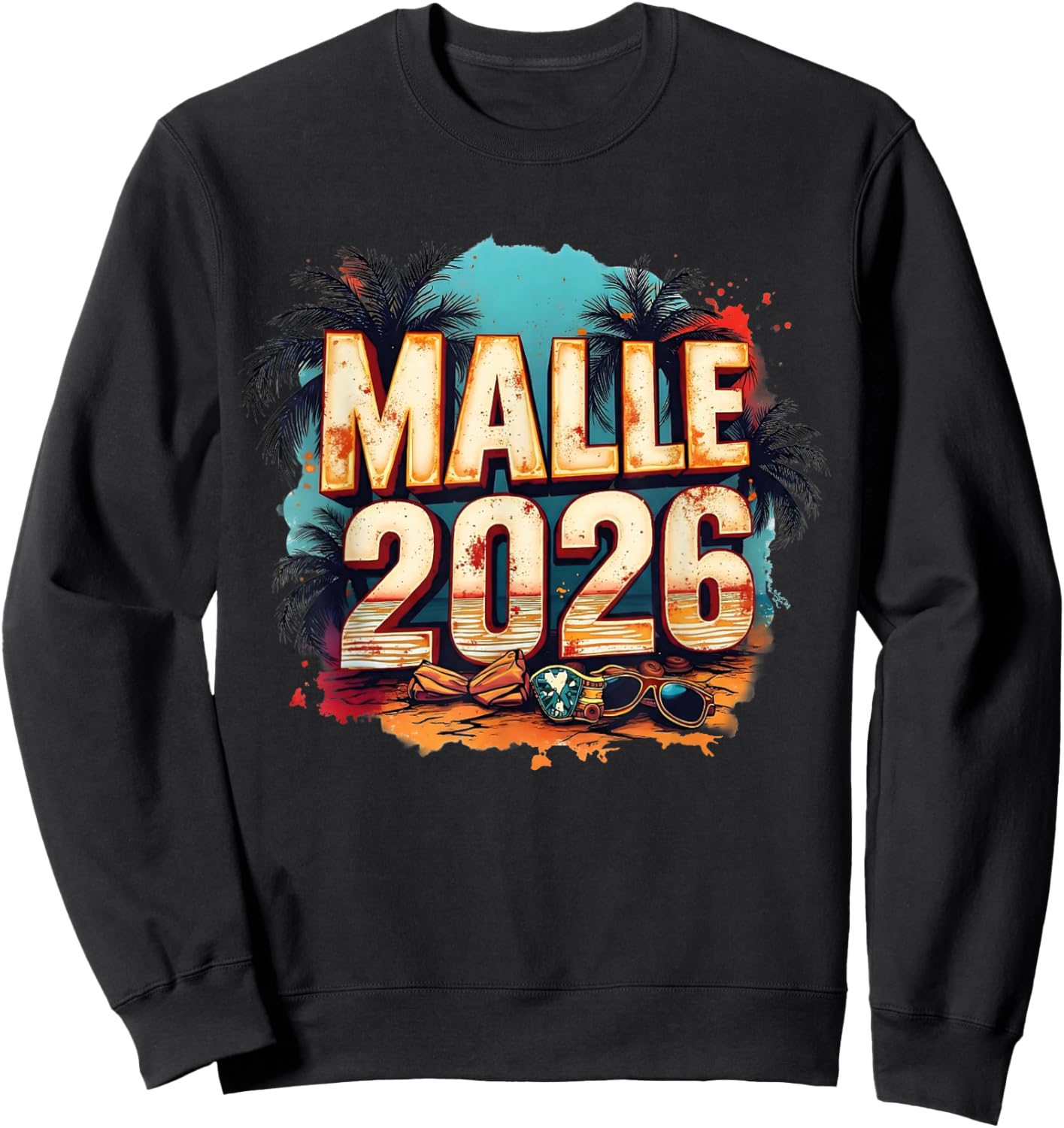 Malle 2026 | Mallorca Party Holiday Design for All Holidaymakers Sweatshirt - Sweatshirt | Black