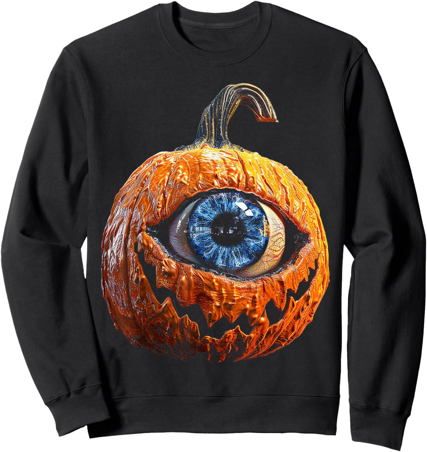 Pumpkin Costume Halloween Graphic Art Pumpkin Sweatshirt - Sweatshirt | Black
