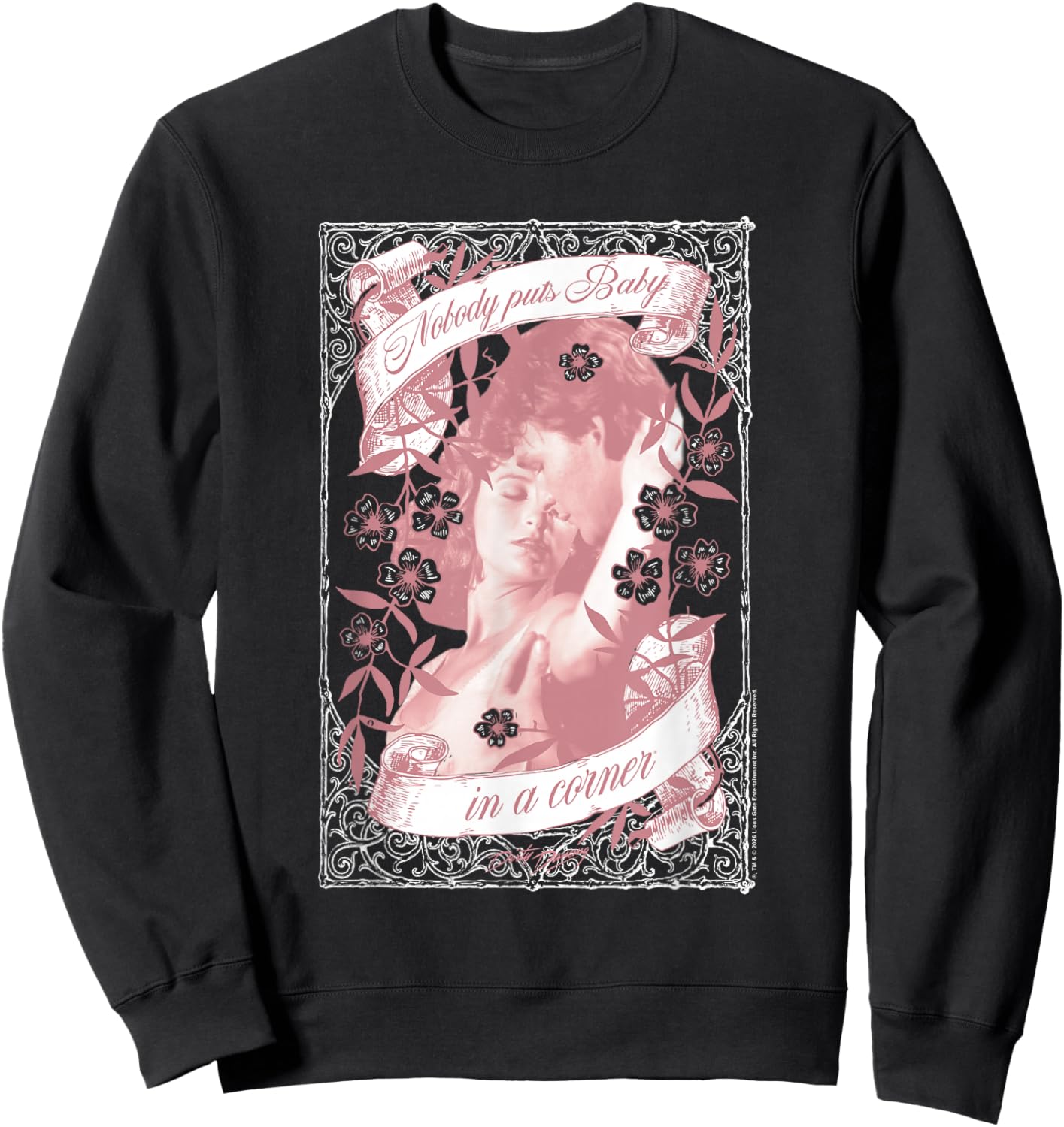 Dirty Dancing Baby and Johnny Floral Framed Photo Movie Sweatshirt - Sweatshirt | Black