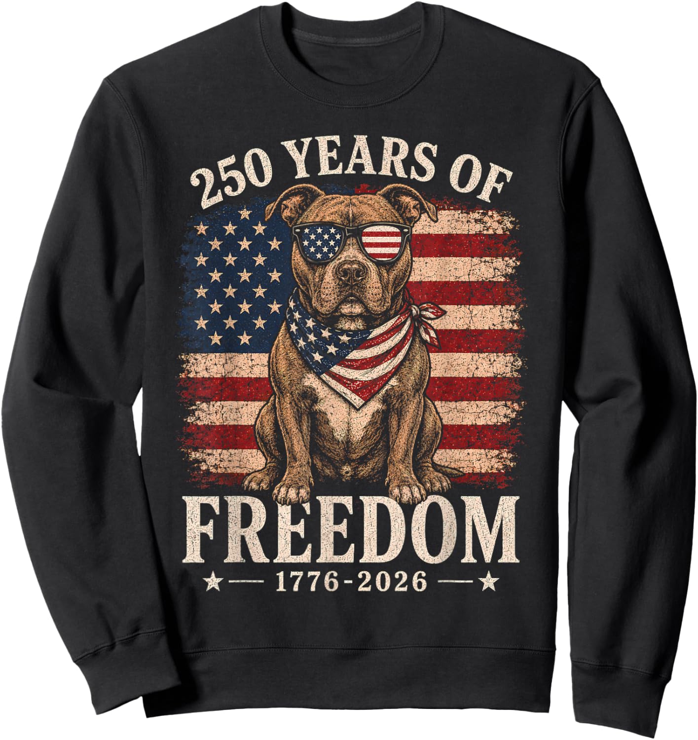 250th Anniversary USA Pitbull Sweatshirt - Sweatshirt | Black