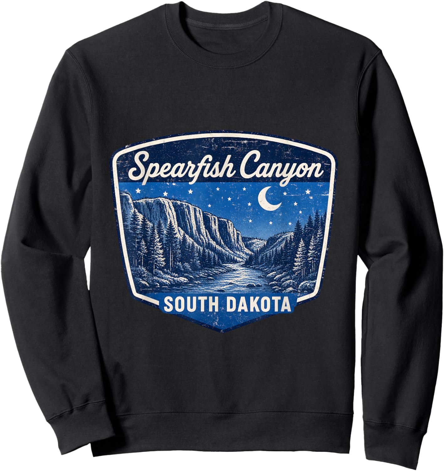 Spearfish Canyon South Dakota Nature Landscape Outdoor Sweatshirt - Sweatshirt | Black