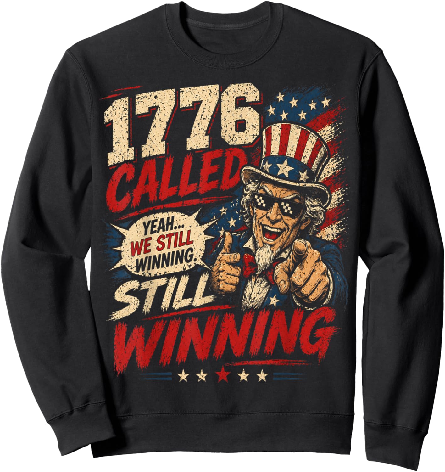 250 Years American 250th Anniversary USA Patriotic 4th July Sweatshirt - Sweatshirt | Black