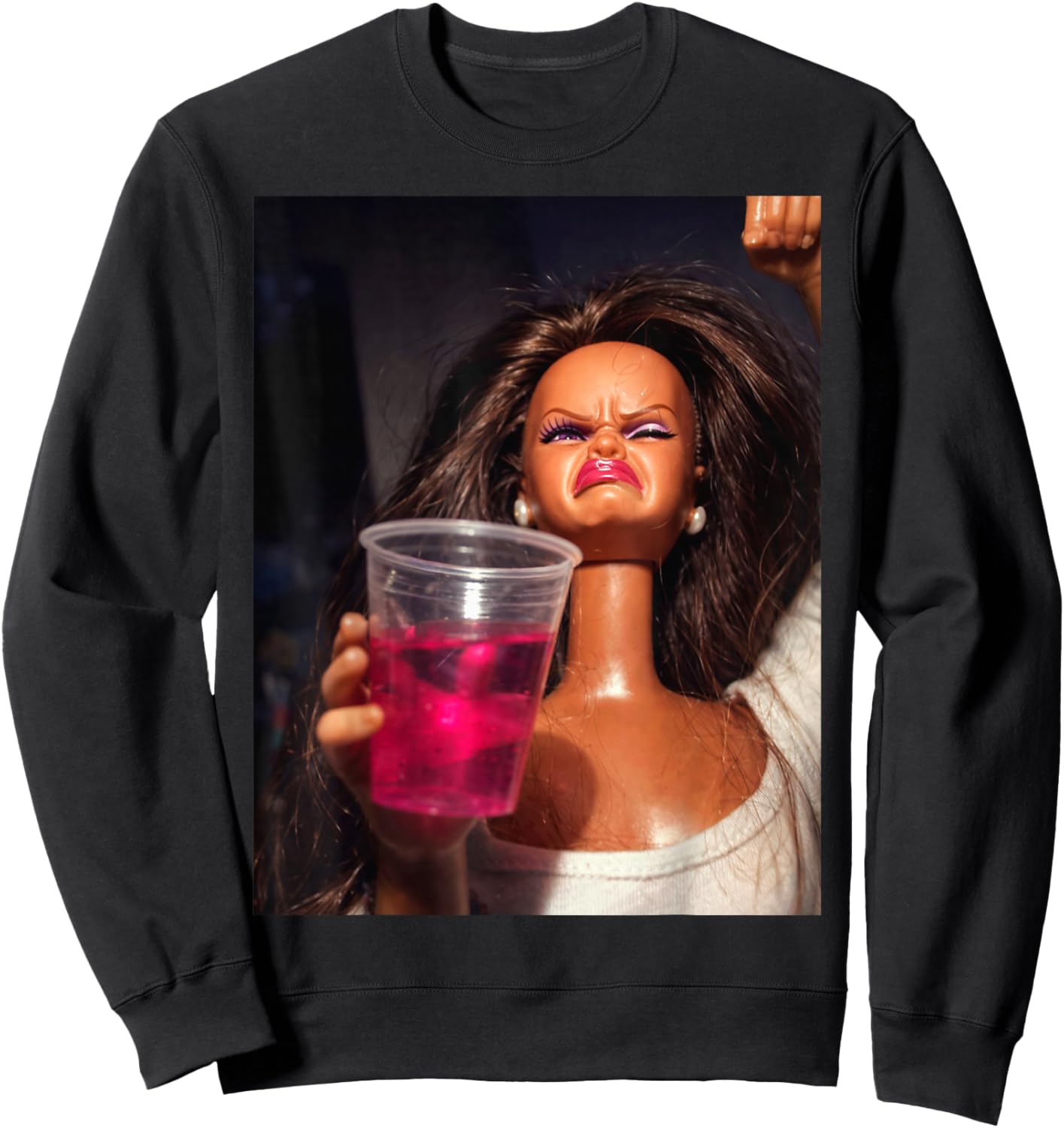 Disgusted FACE Meme DOLL Babe X Only Cute Baby Love Fans Sweatshirt - Sweatshirt | Black