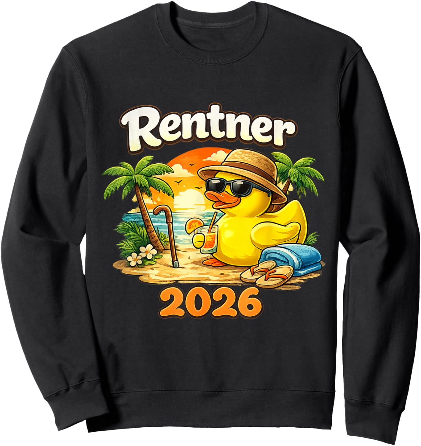 Ruhestand Pensionierung Rente 2026 Ente Rentner Sweatshirt - Sweatshirt | Black