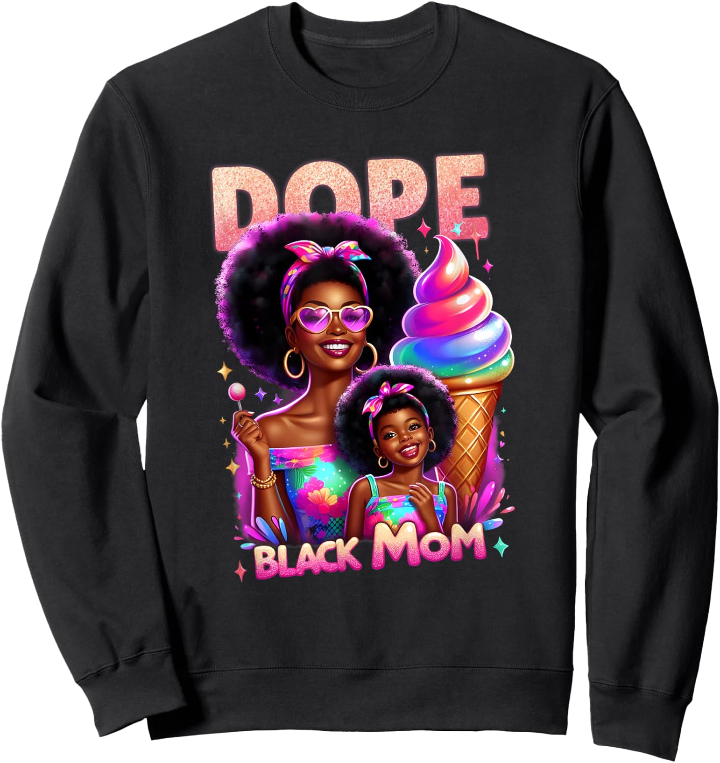 Melanin Mama Dope Black Mom Afro Queen African Sweatshirt - Sweatshirt | Black