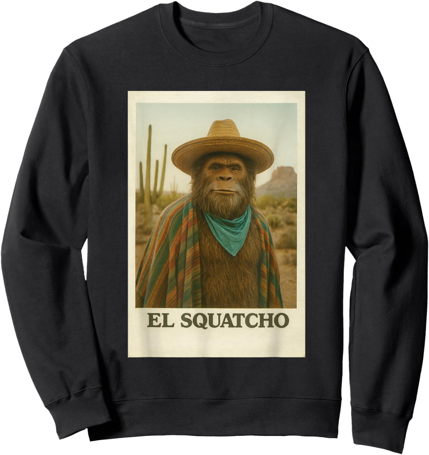 Bigfoot Sasquatch El Squatcho Sweatshirt - Sweatshirt | Black