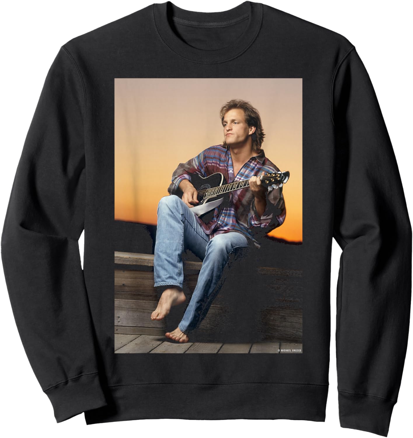 True Detective Actor Musician Woody Harrelson Michael Grecco Sweatshirt - Sweatshirt | Black