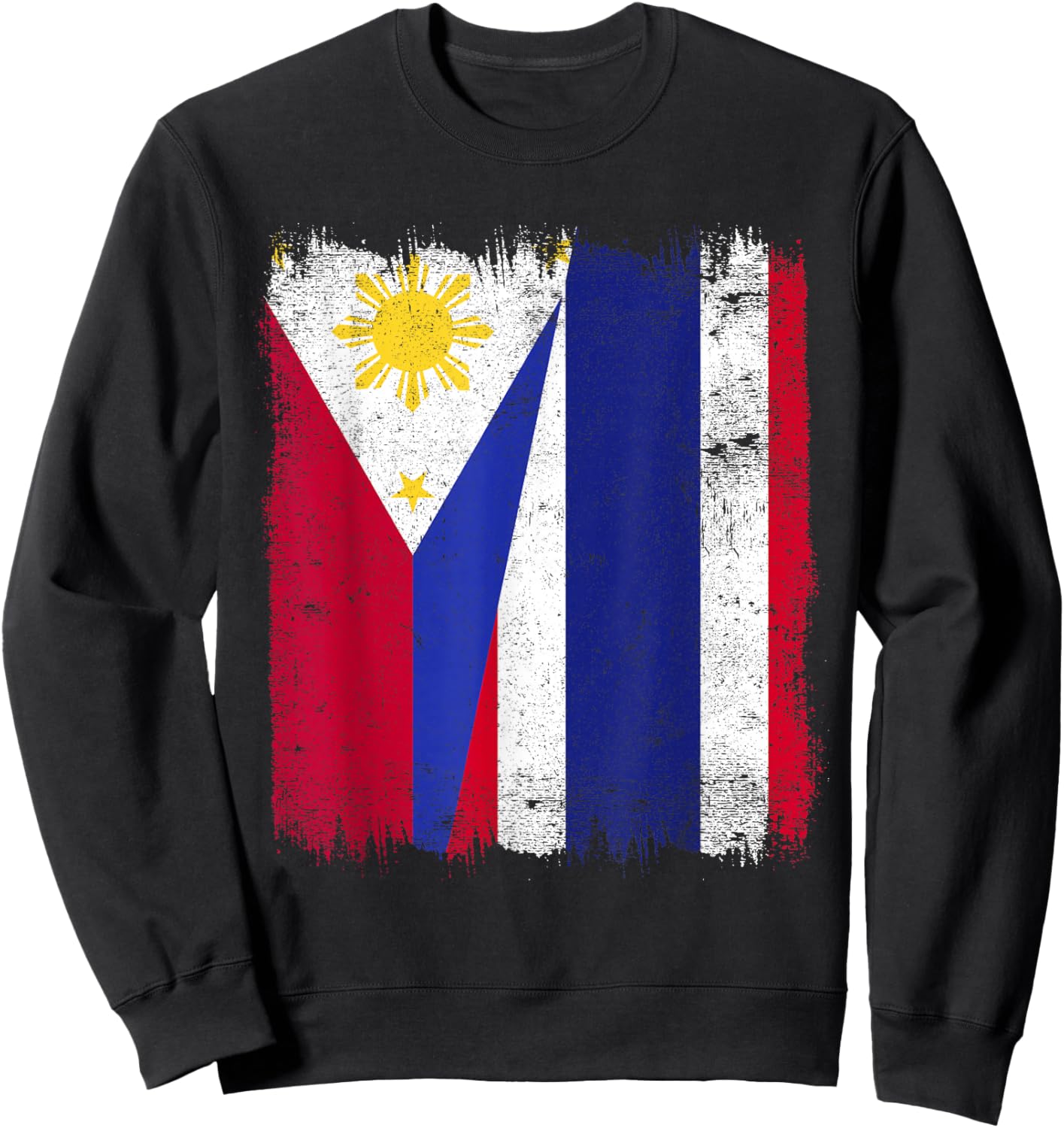 Philippines Thailand Half Flag Filipino Thai Roots Sweatshirt - Sweatshirt | Black