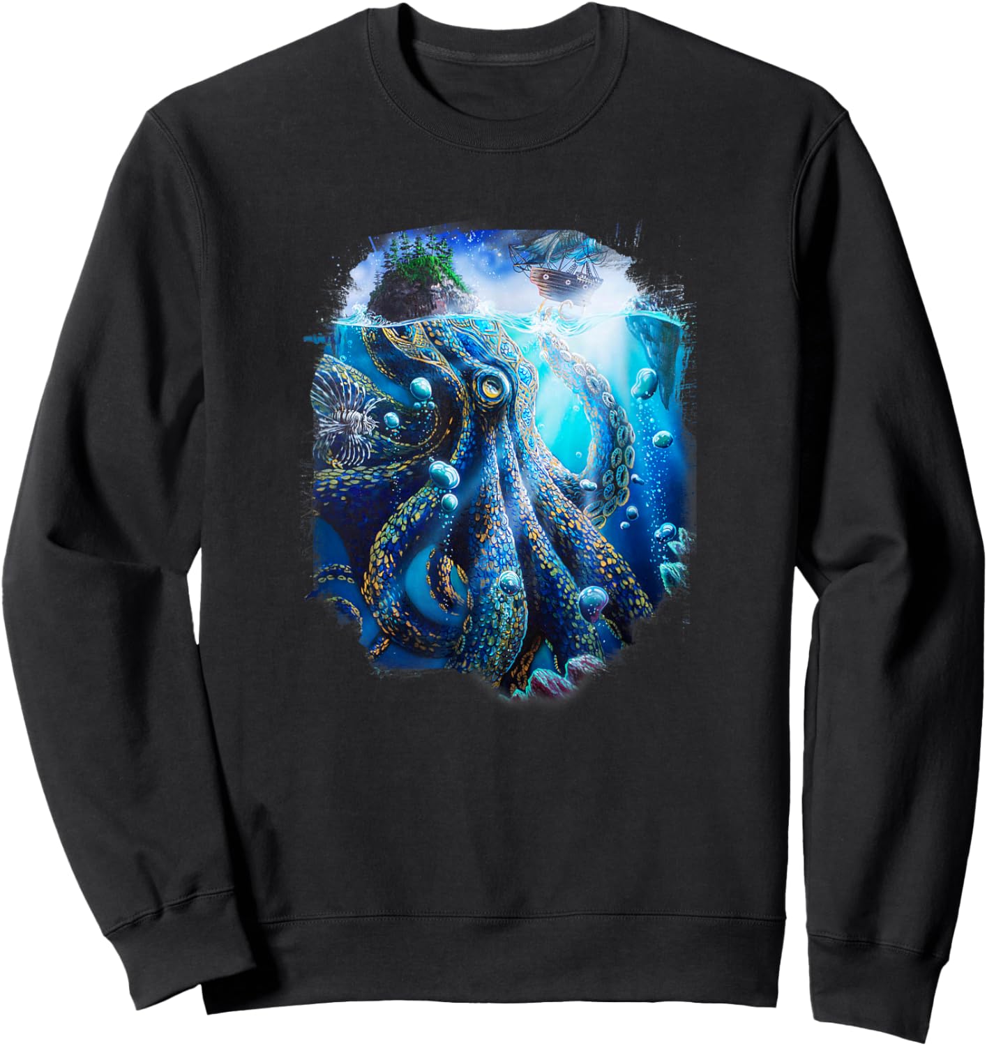 Giant Octopus, Dakota Daetwiler Art Sweatshirt - Sweatshirt | Black