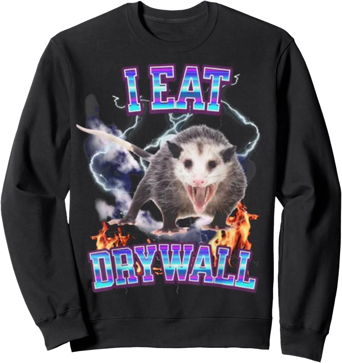 I Eat Drywall Possum Sweatshirt - Sweatshirt | Black