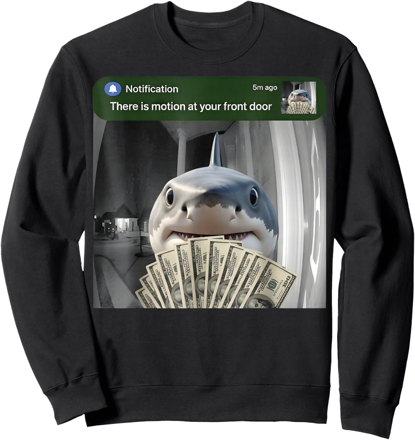 Funny Tralalero Tralala Meme Brainrot Gifts for Kids Boys Sweatshirt - Sweatshirt | Black