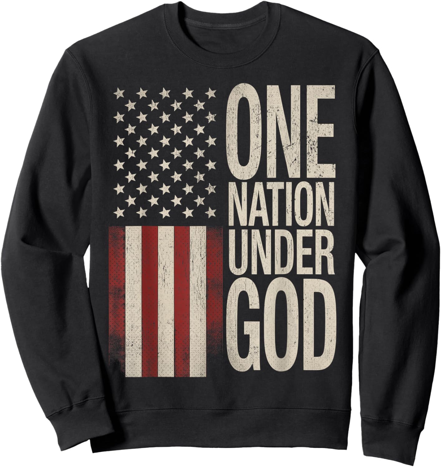 One Nation Under God 250 Years 250th Anniversary USA Sweatshirt - Sweatshirt | Black