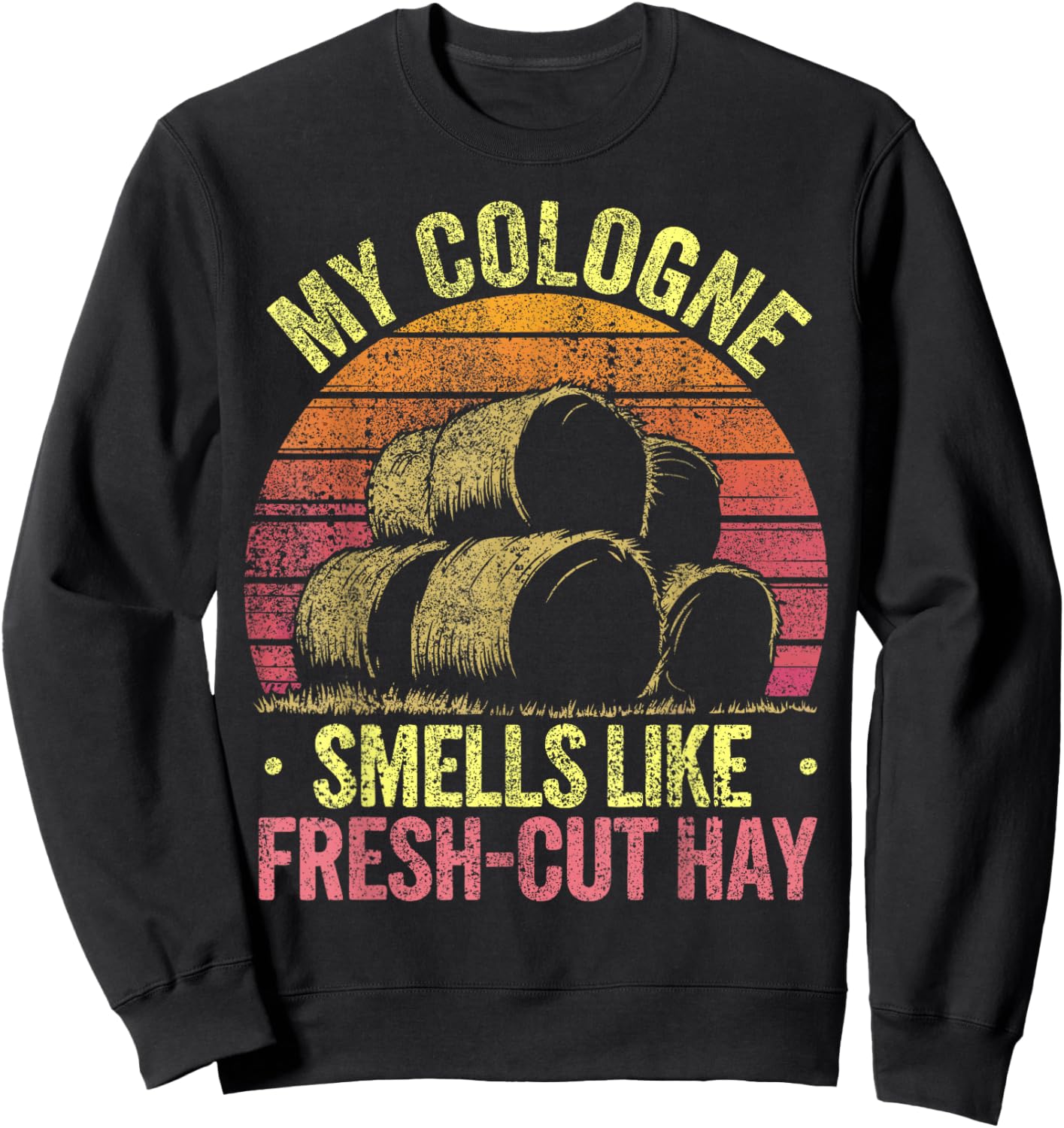 Fresh-Cut Hay Season Farmer Sweatshirt - Sweatshirt | Black