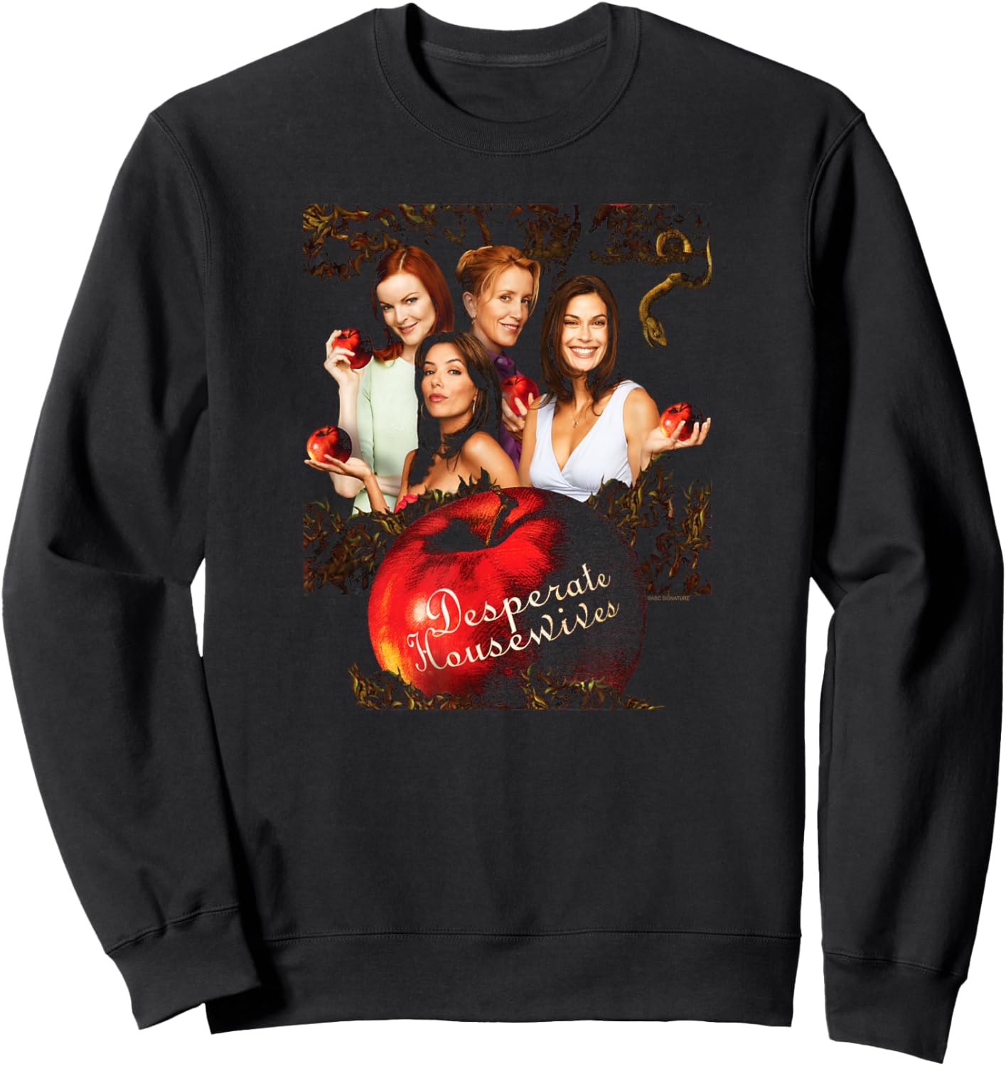Desperate Housewives Characters with Apples Retro TV Show Sweatshirt - Sweatshirt | Black