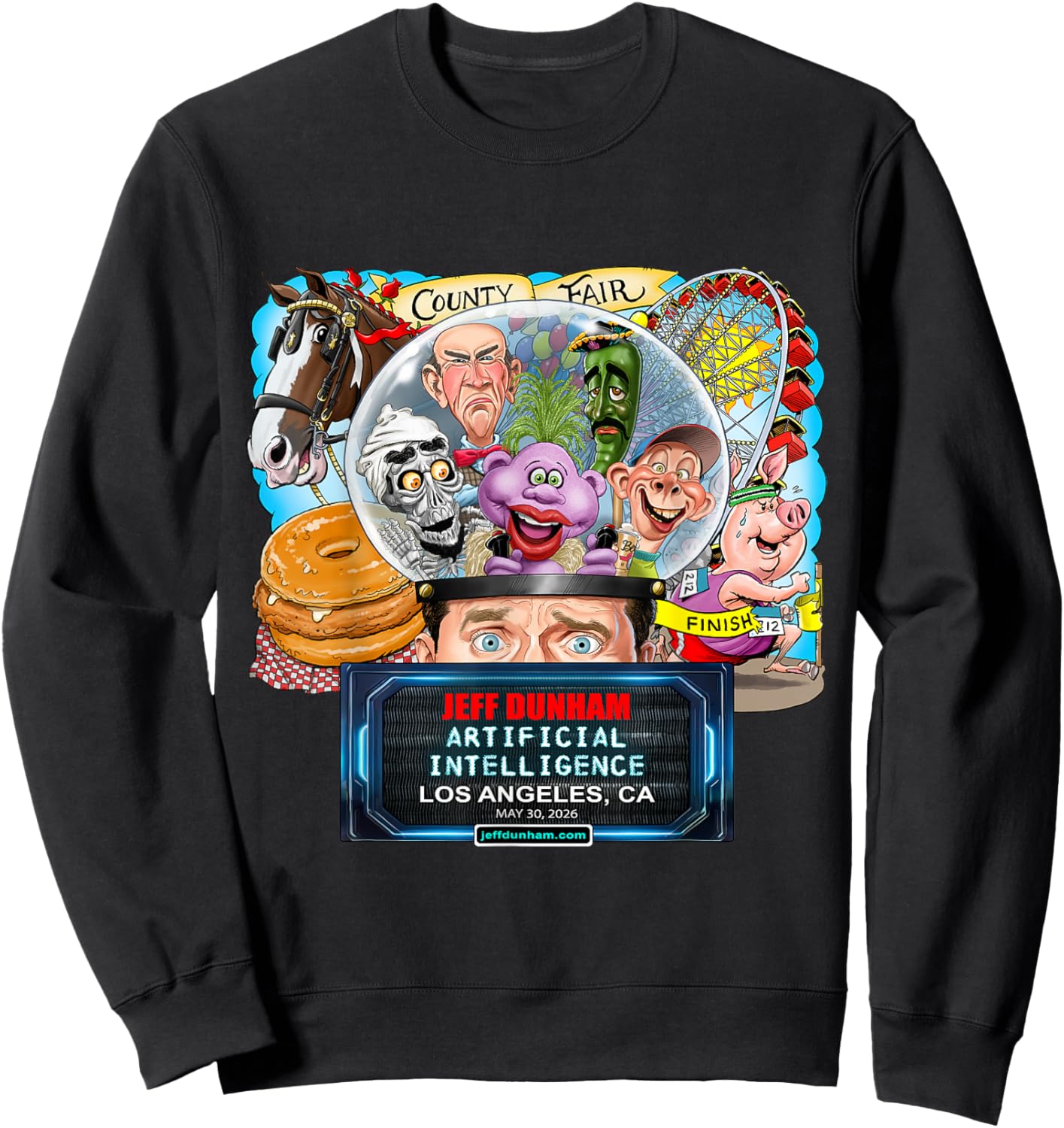 Jeff Dunham Los Angeles, CA (2026) Sweatshirt - Sweatshirt | Black
