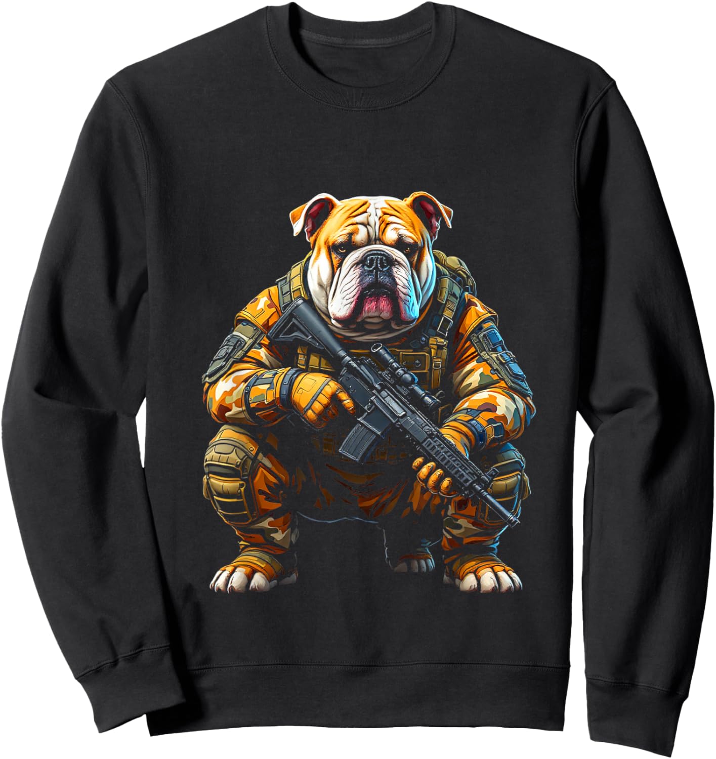 Bulldog Tactical Military Sweatshirt - Sweatshirt | Black