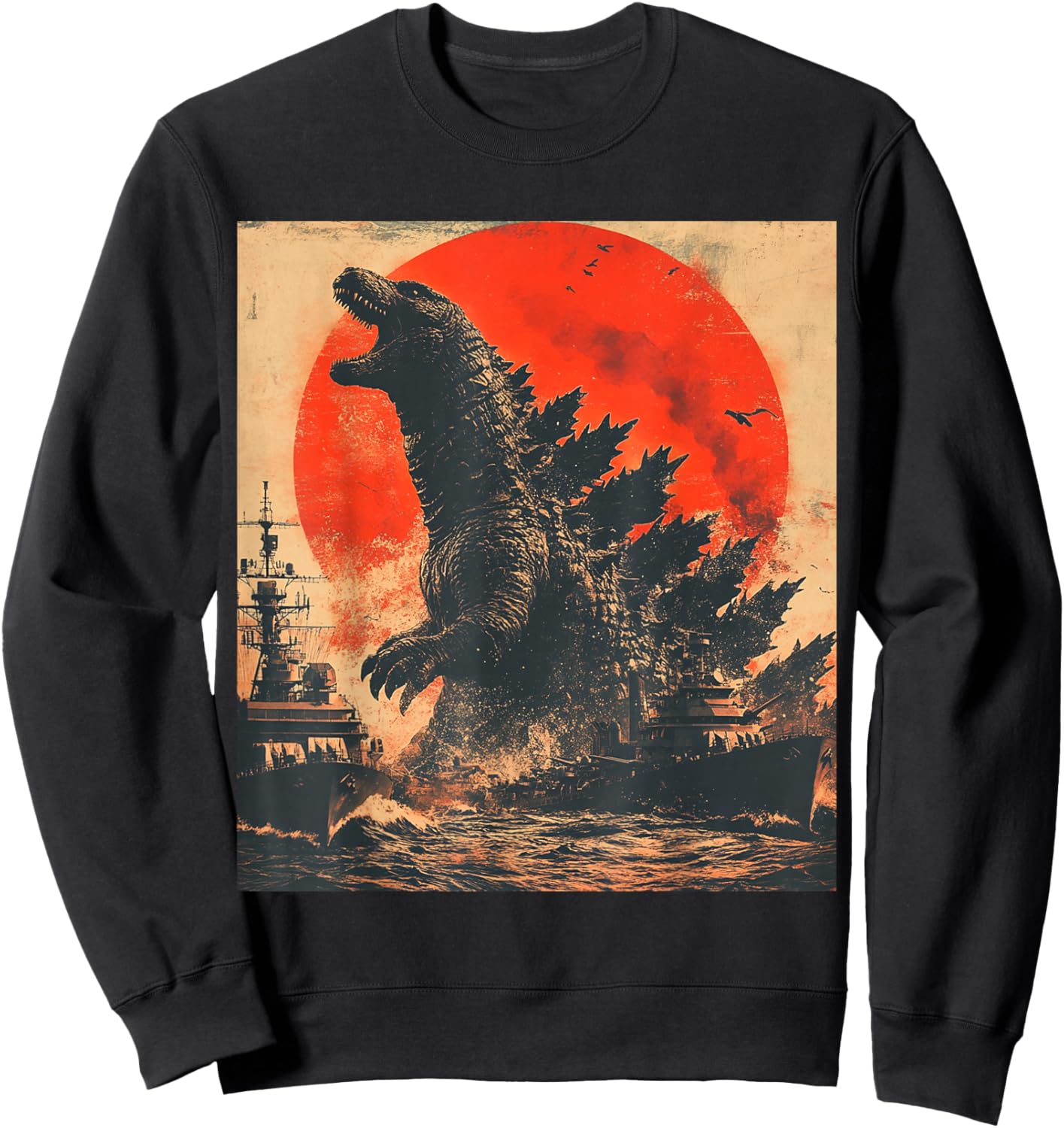 Kaiju Monster Legendary Japanese Retro Vintage Sweatshirt - Sweatshirt | Black