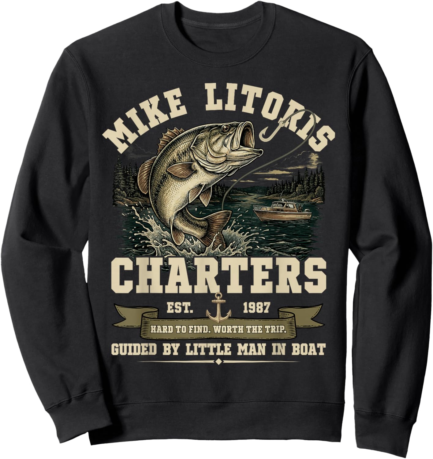 Mike Litoris Funny Adult Humor Innuendo Joke Gag Gifts Sweatshirt - Sweatshirt | Black