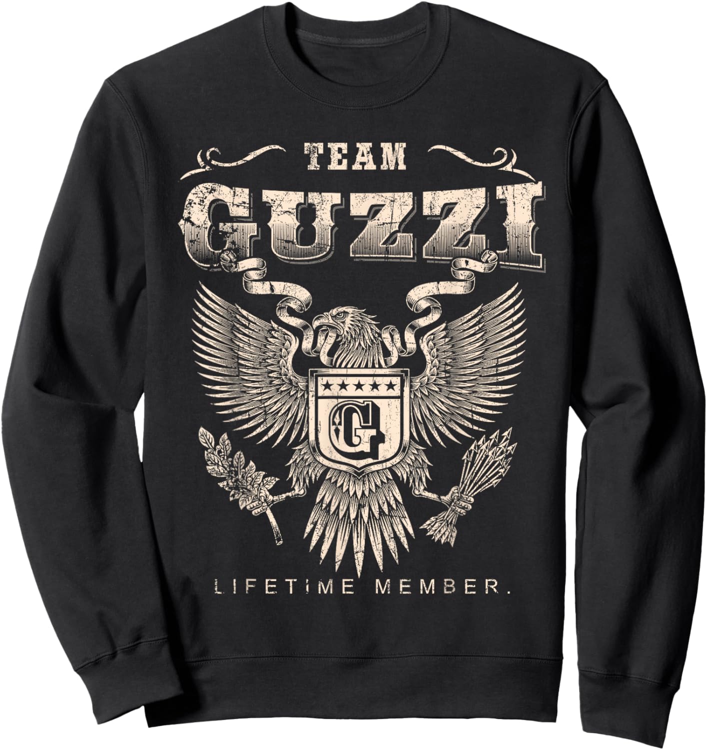Team Guzzi Life Mitglied - Guzzi Name Sweatshirt - Sweatshirt | Black