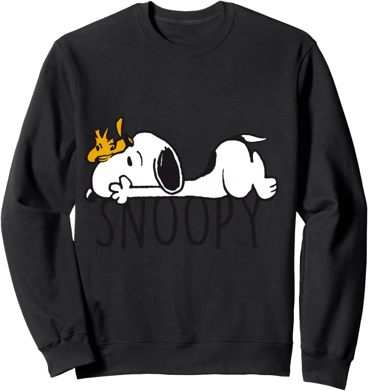Peanuts - Snoopy with Woodstock Shirt, black, S Sweatshirt - Sweatshirt | Black