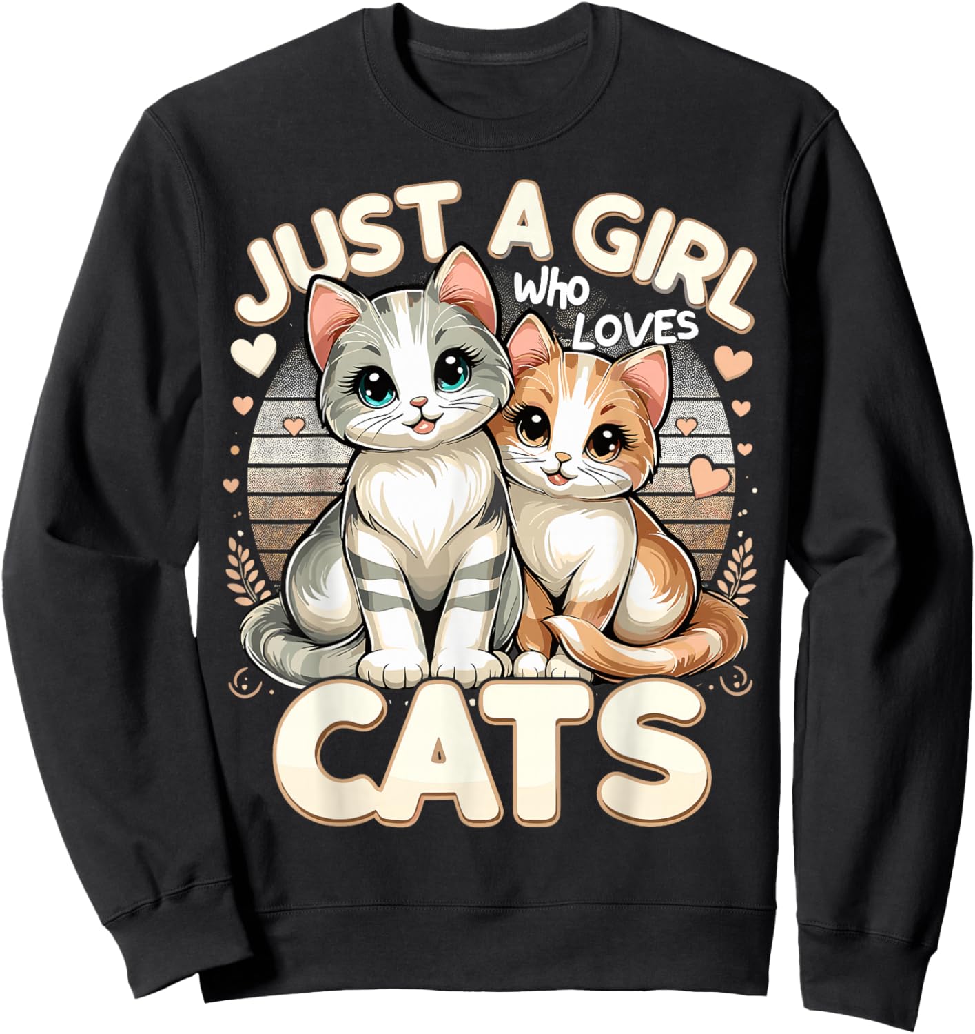 Just A Girl Who Loves Cats Sweatshirt - Sweatshirt | Black