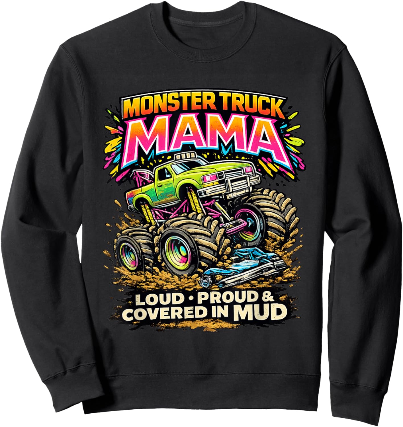 Monster Trucks Matching Family Outfits Motorsports Offroad Sweatshirt - Sweatshirt | Black