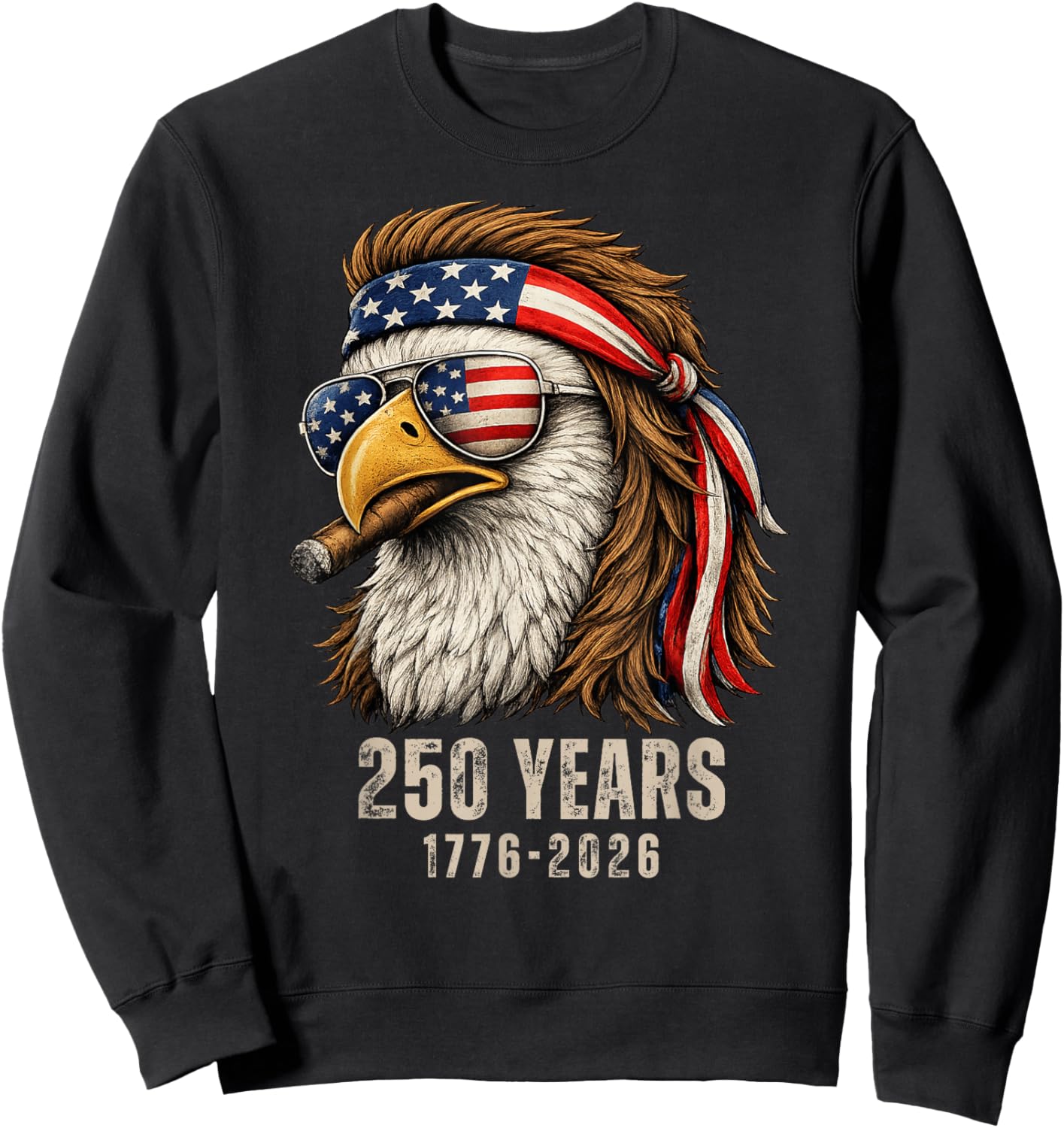250 Anniversary USA 250th Anniversary American 250 Years Sweatshirt - Sweatshirt | Black
