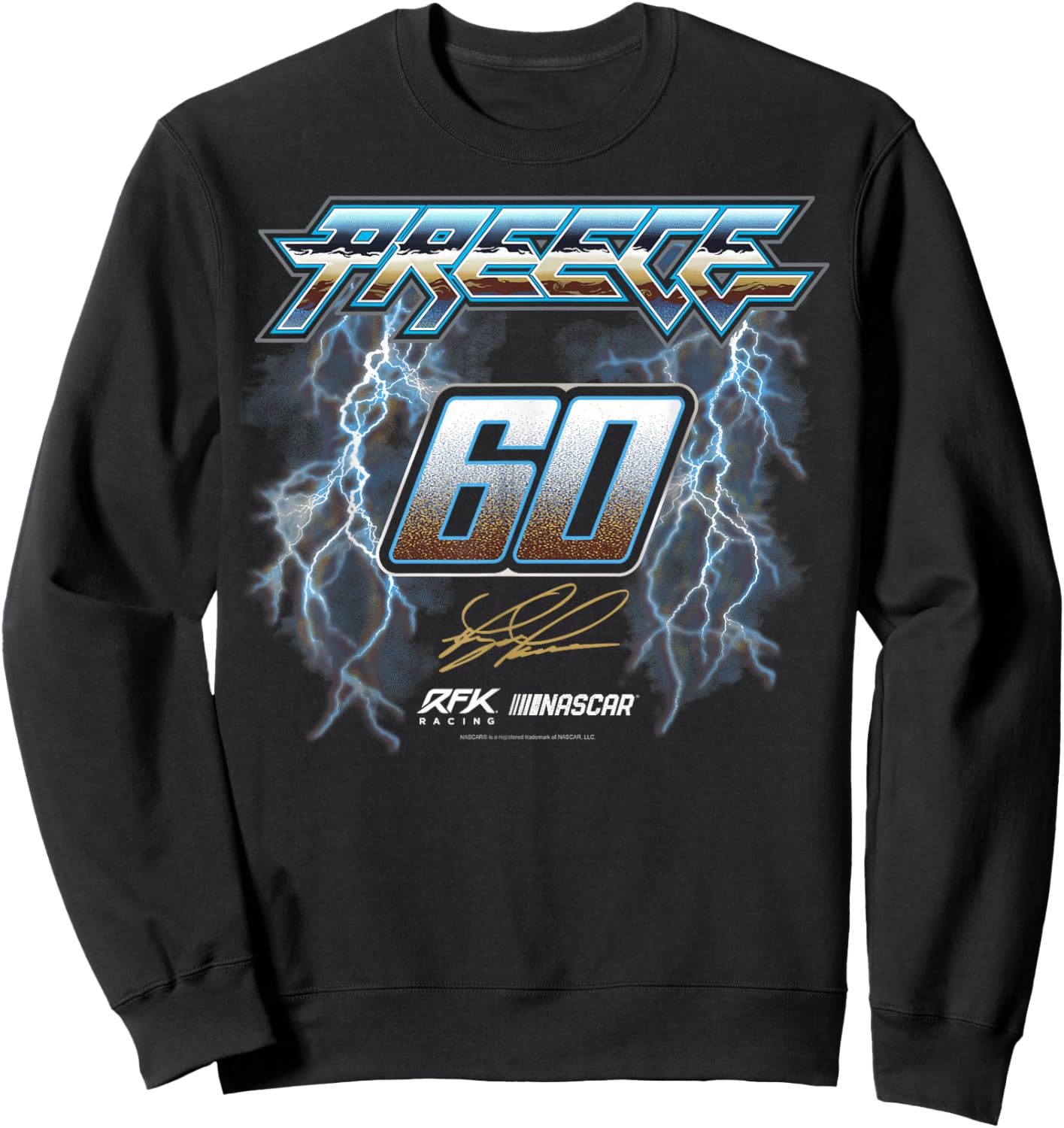 NASCAR Ryan Preece No 60 RFK Racing Signature Lightning Sweatshirt - Sweatshirt | Black