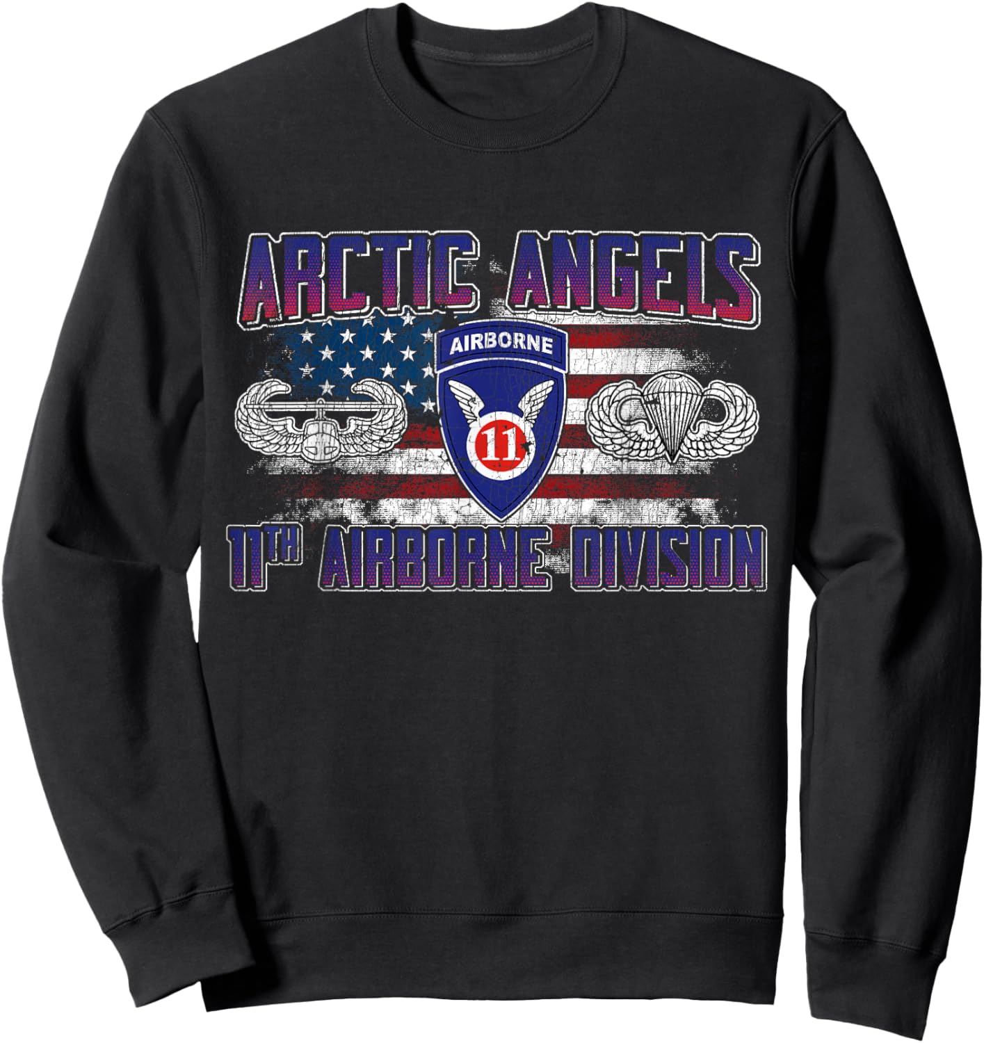 11th Airborne Division Arctic Angel Veteran Vintage Gifts Sweatshirt - Sweatshirt | Black