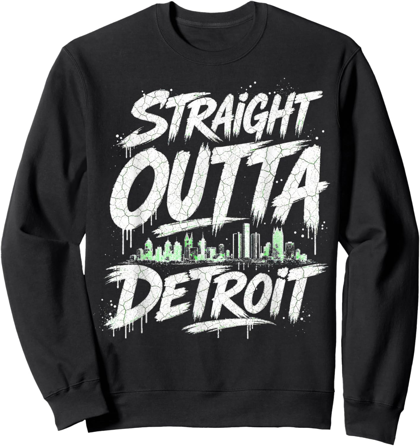 Straight Outta Detroit Sweatshirt - Sweatshirt | Black