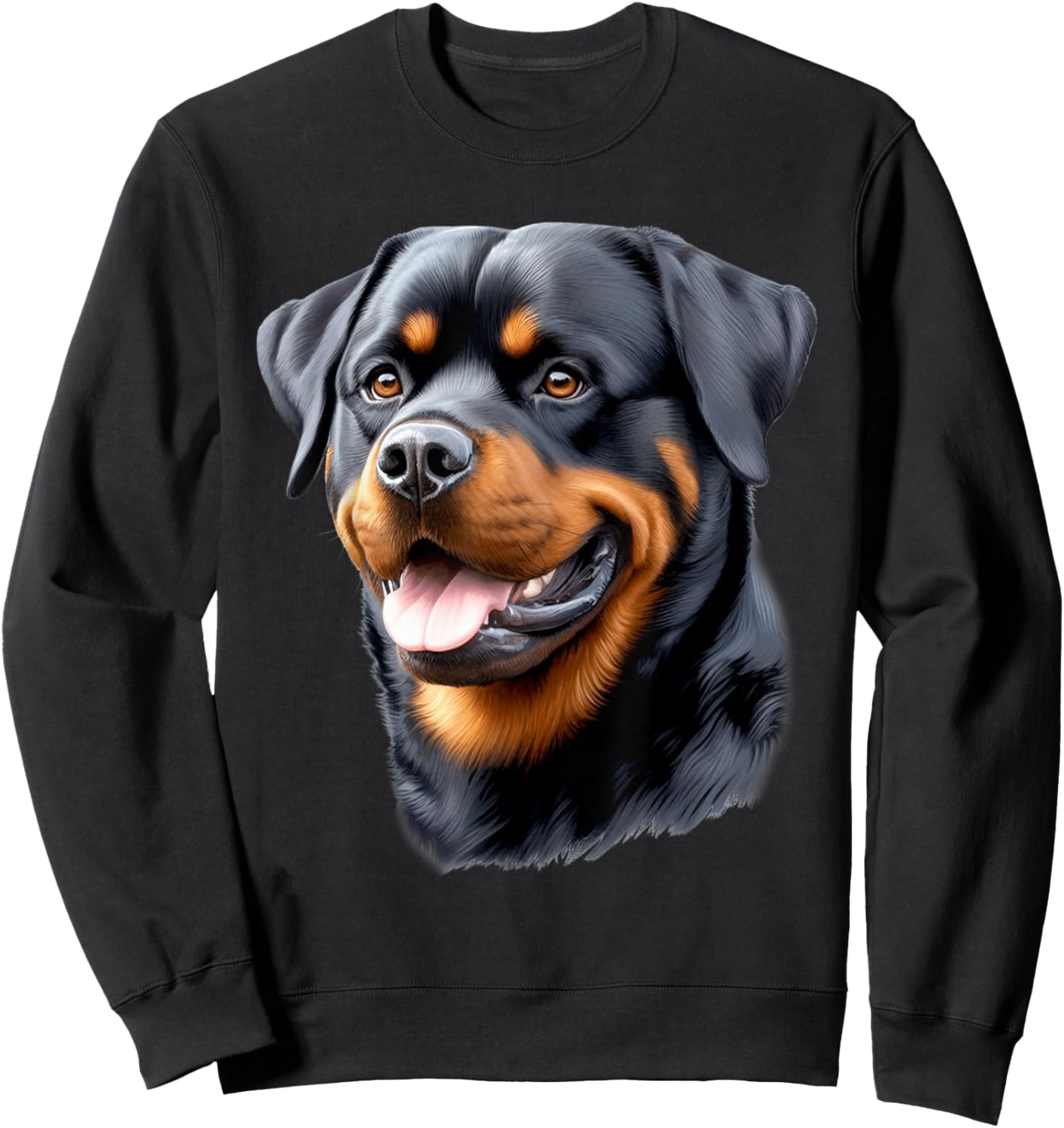 Rottweiler Dog Portrait Sweatshirt - Sweatshirt | Black