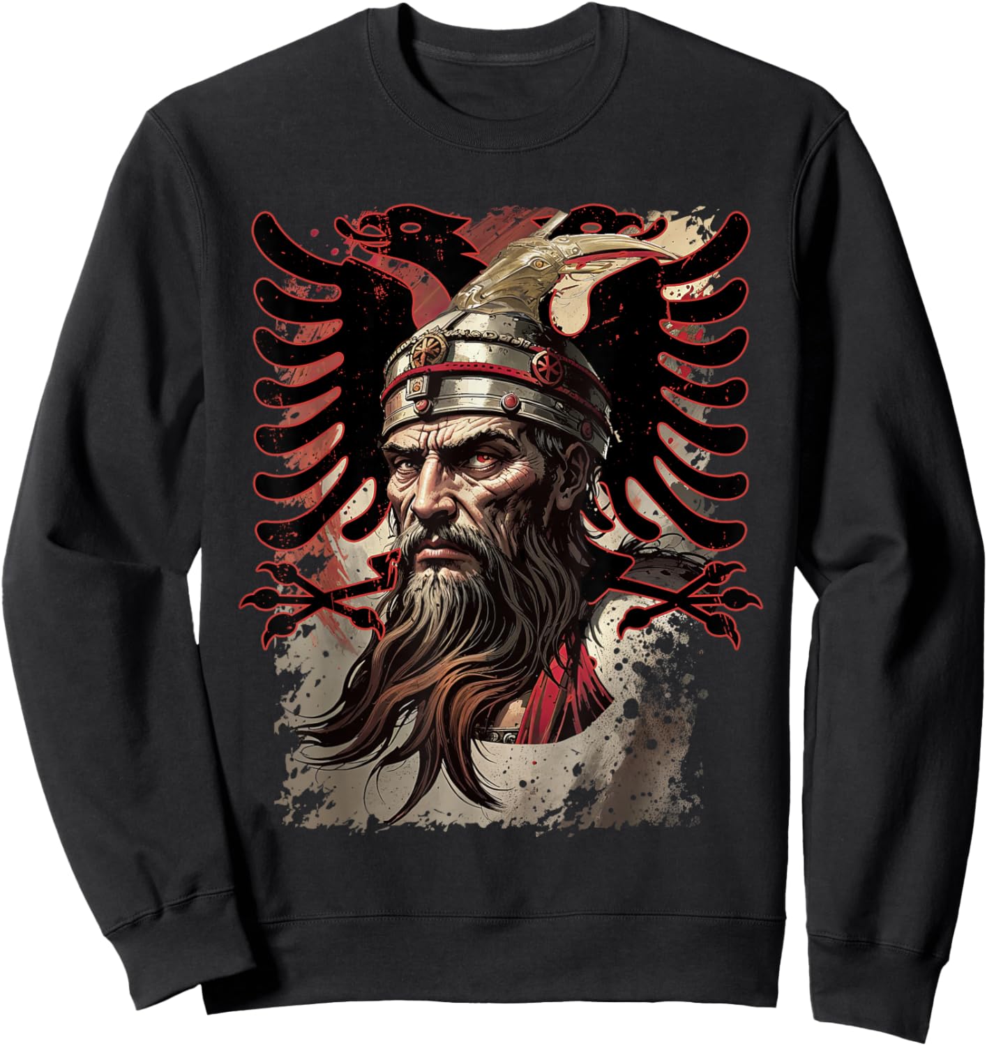 Skanderbeg Albania and Kosovo flag for a proud Albanian Sweatshirt - Sweatshirt | Black