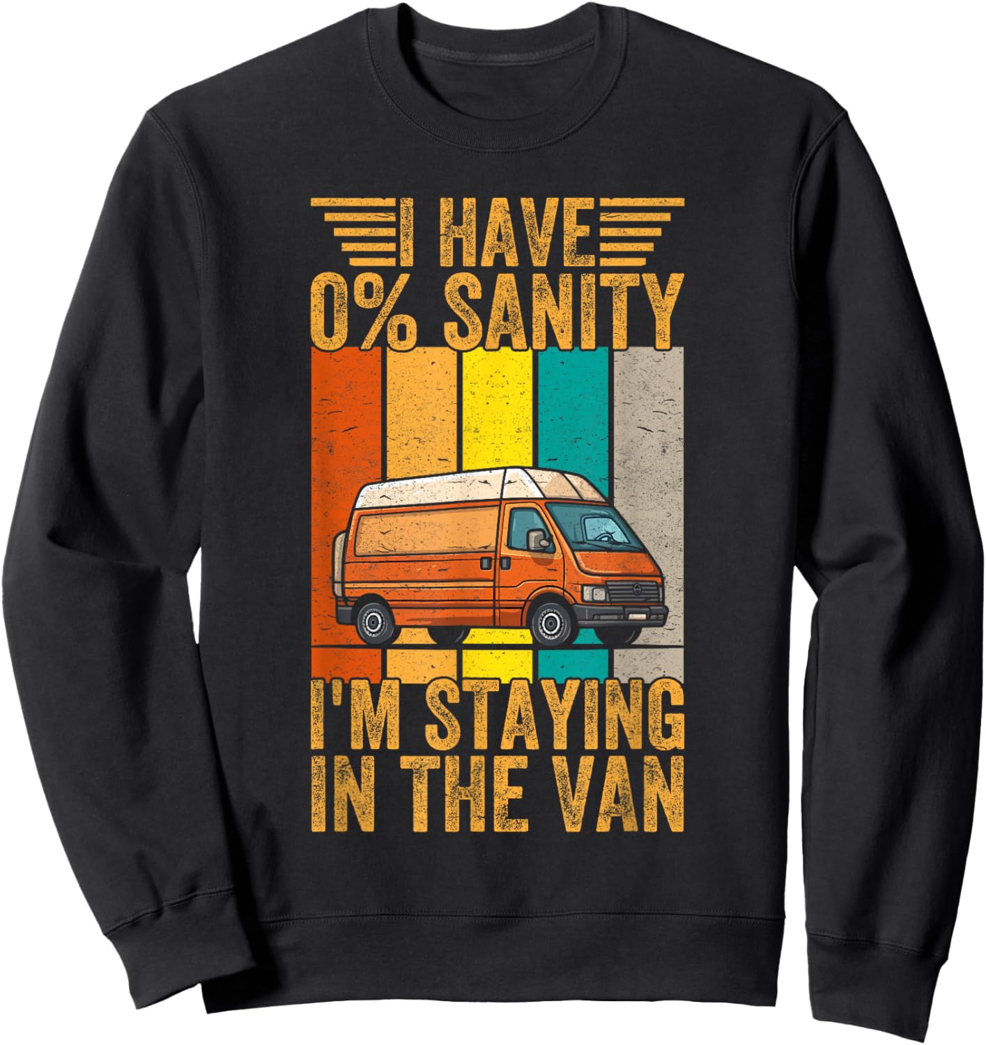 Funny Vintage I'm Staying in Tha Van Phasmophobia Men Women Sweatshirt - Sweatshirt | Black