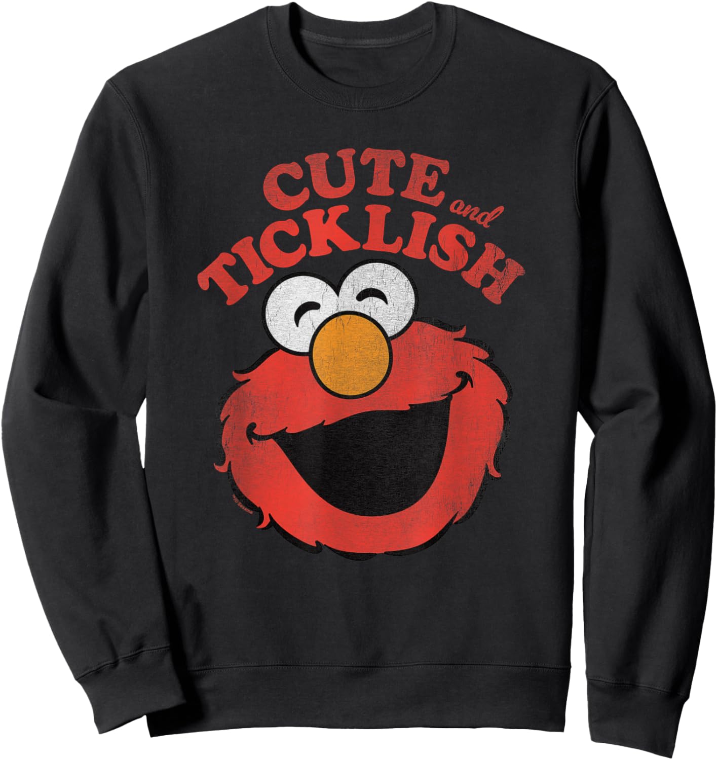 Sesame Street Tickle Me Elmo Cute and Ticklish Sweatshirt - Sweatshirt | Black