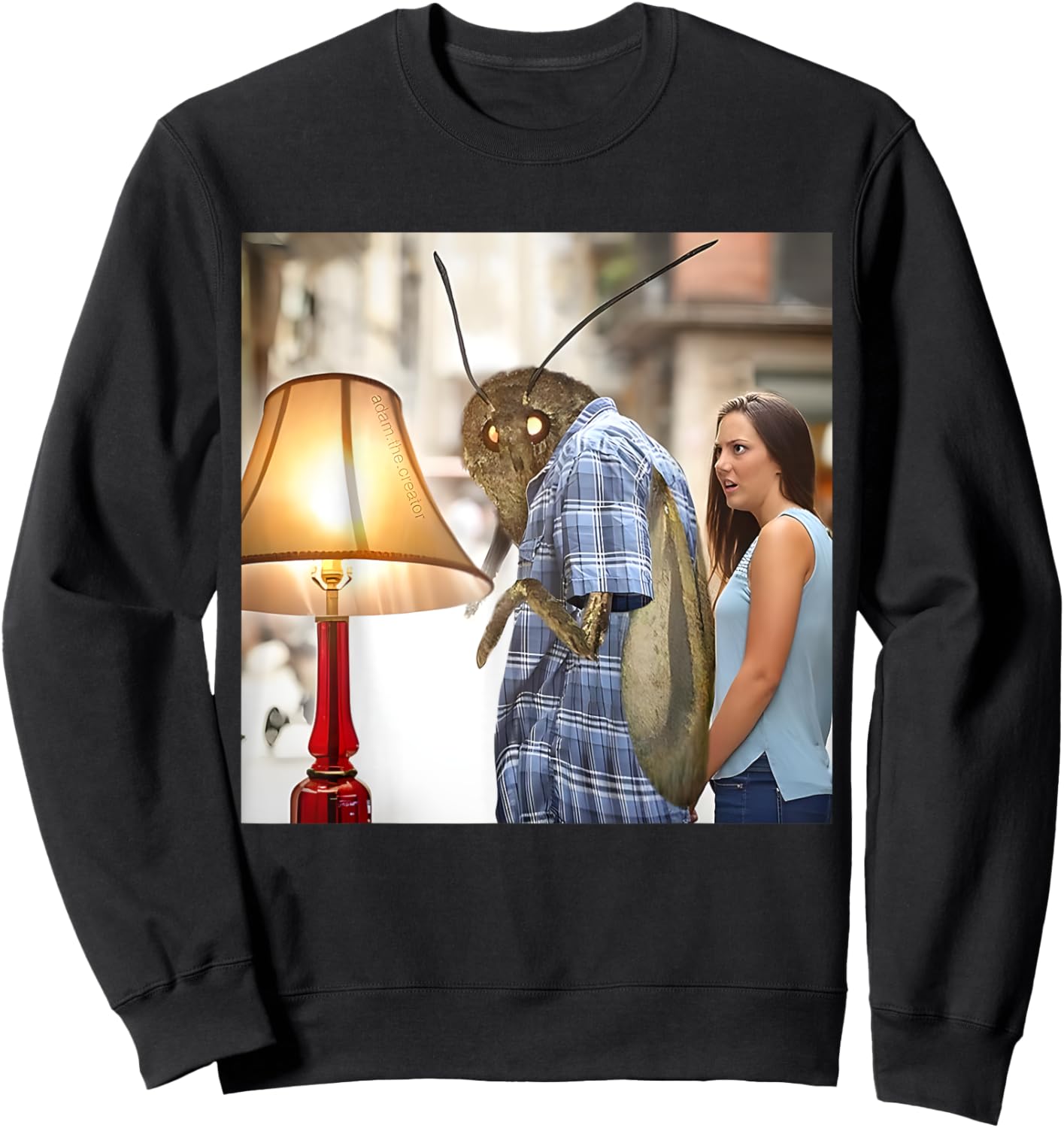 Moths Insect Lamps Meme Y'all Got Any Uhhh Lamps? Sarcastic Sweatshirt - Sweatshirt | Black