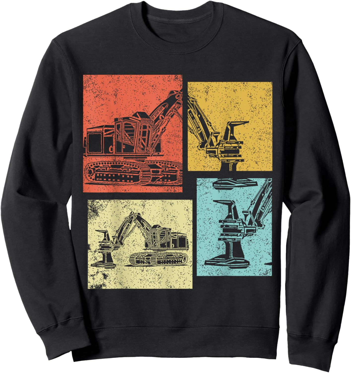 Feller Buncher Vintage Logger Logging Log Man Women Sweatshirt - Sweatshirt | Black
