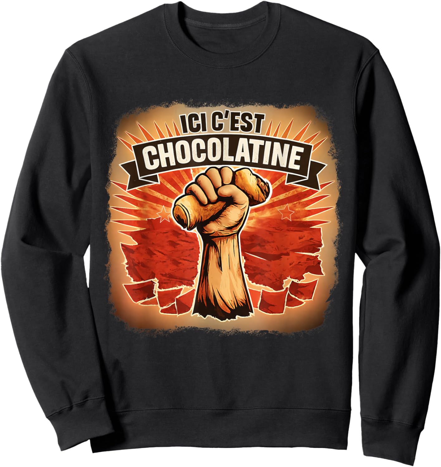 Ici on Dit chocolatine- Chocolatine Sud-Ouest Humour Sweatshirt - Sweatshirt | Black