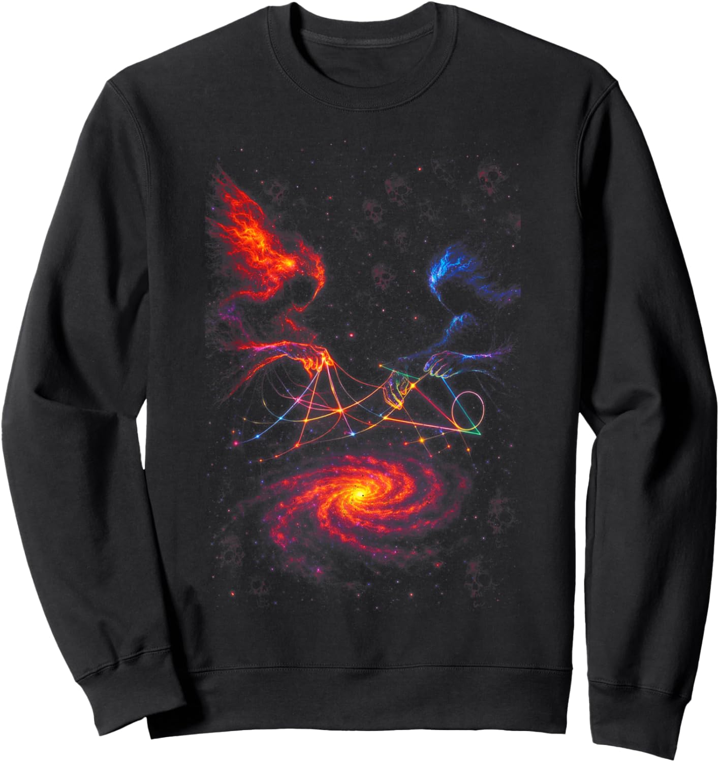 Psychedelic Universe Hippie Trippy Sweatshirt - Sweatshirt | Black