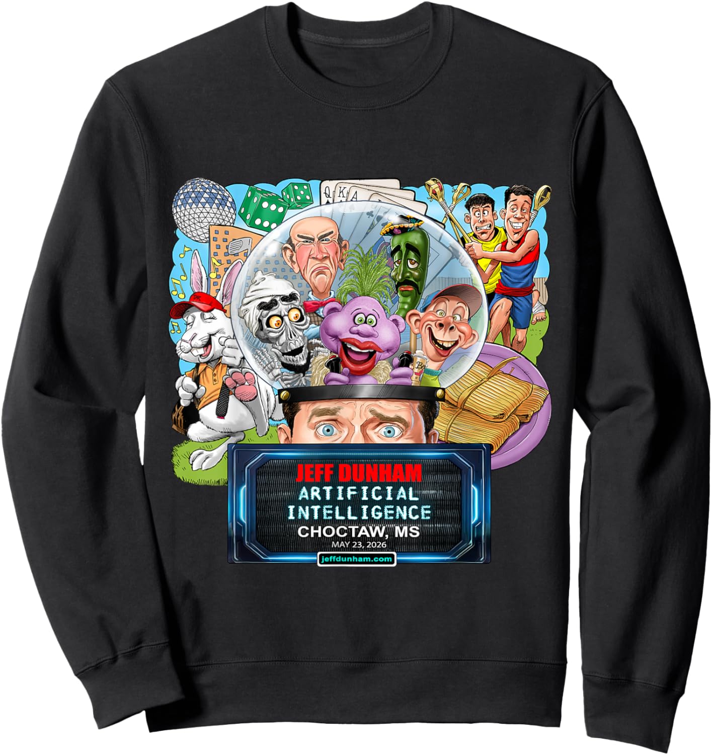 Jeff Dunham Choctaw, MS (2026) Sweatshirt - Sweatshirt | Black