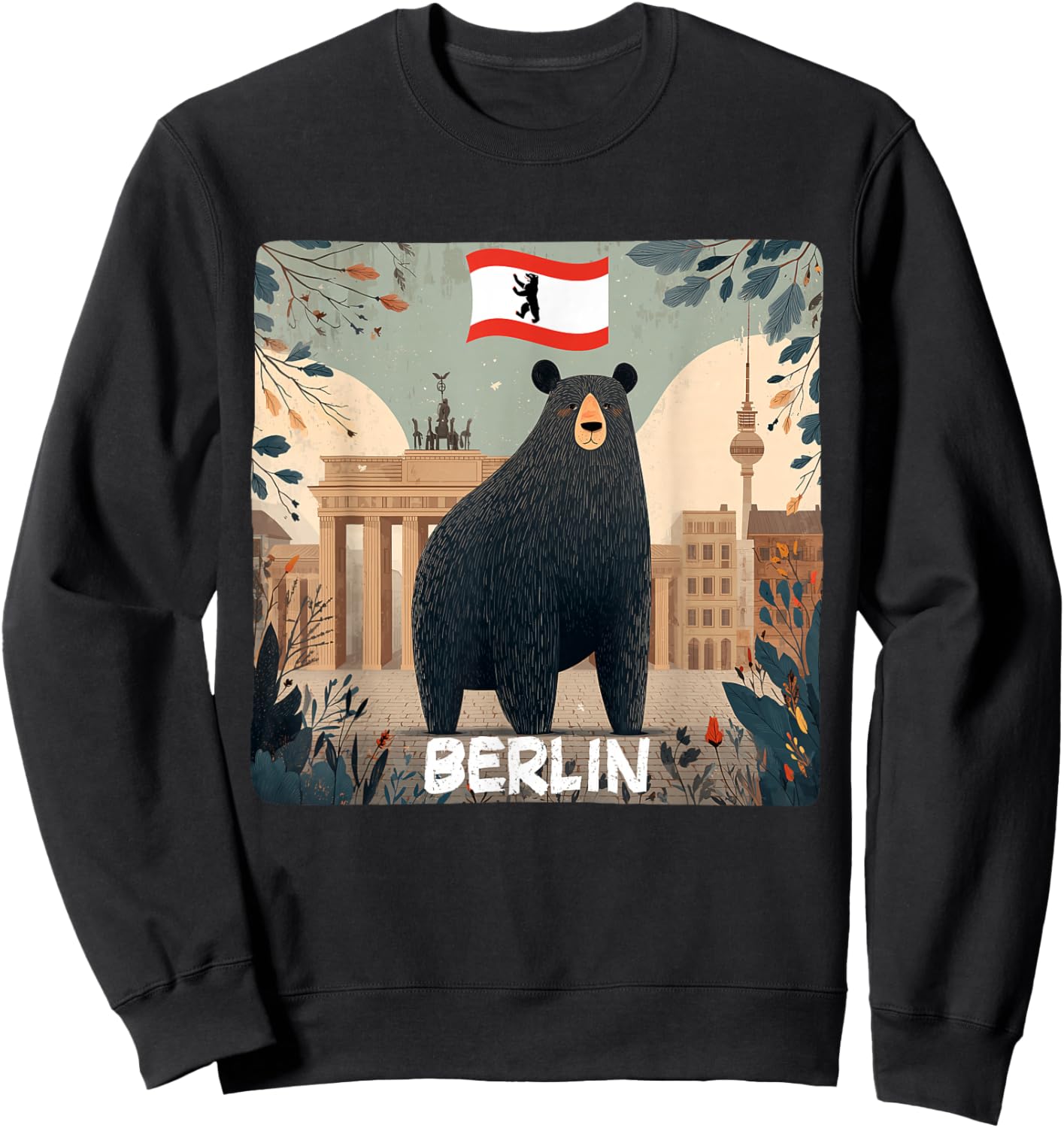 Superbe Costume Graphique d'ours de Berlin Sweatshirt - Sweatshirt | Black
