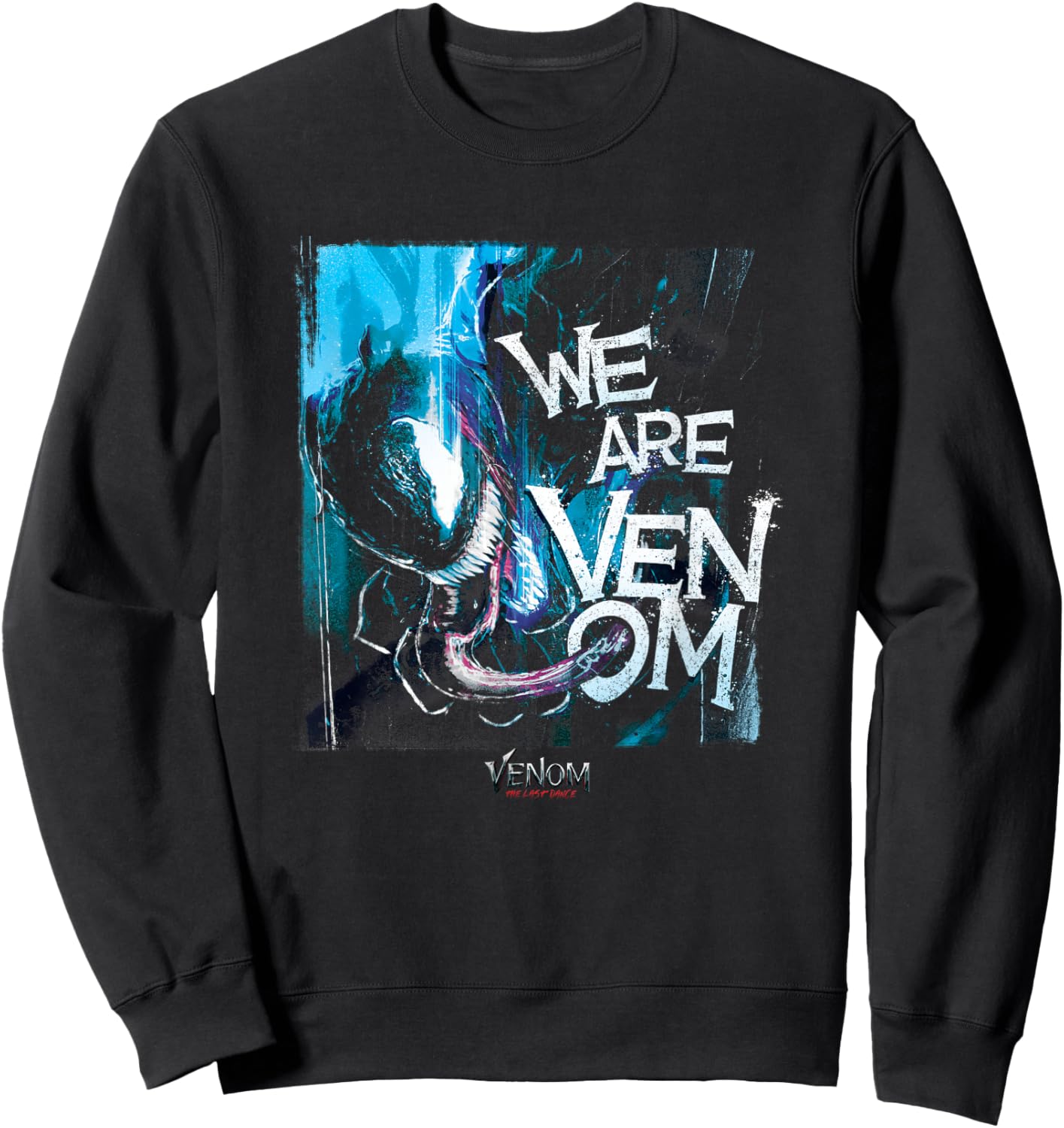 Marvel Venom: The Last Dance Distressed Symbiote Street Art Sweatshirt - Sweatshirt | Black