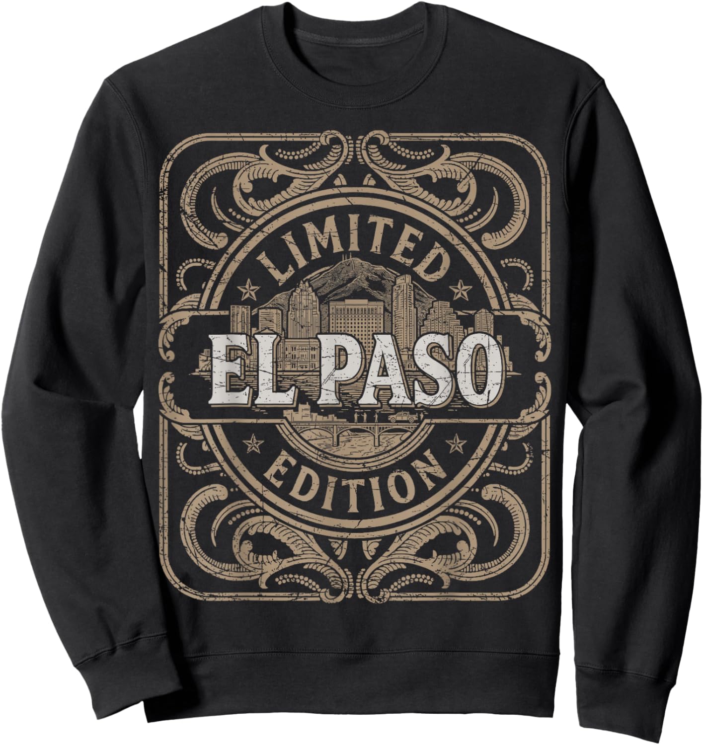El Paso Vintage El Paso Texas Sweatshirt - Sweatshirt | Black