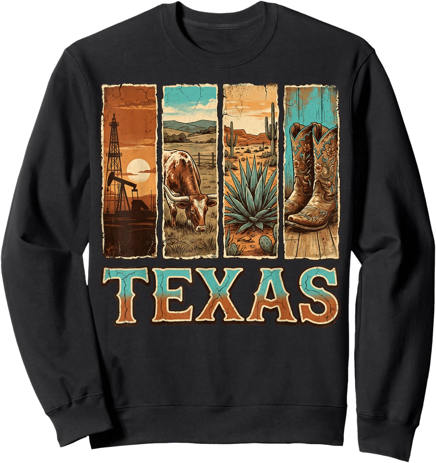 Texas Pride Men Women Kids Proud Texan Sweatshirt - Sweatshirt | Black