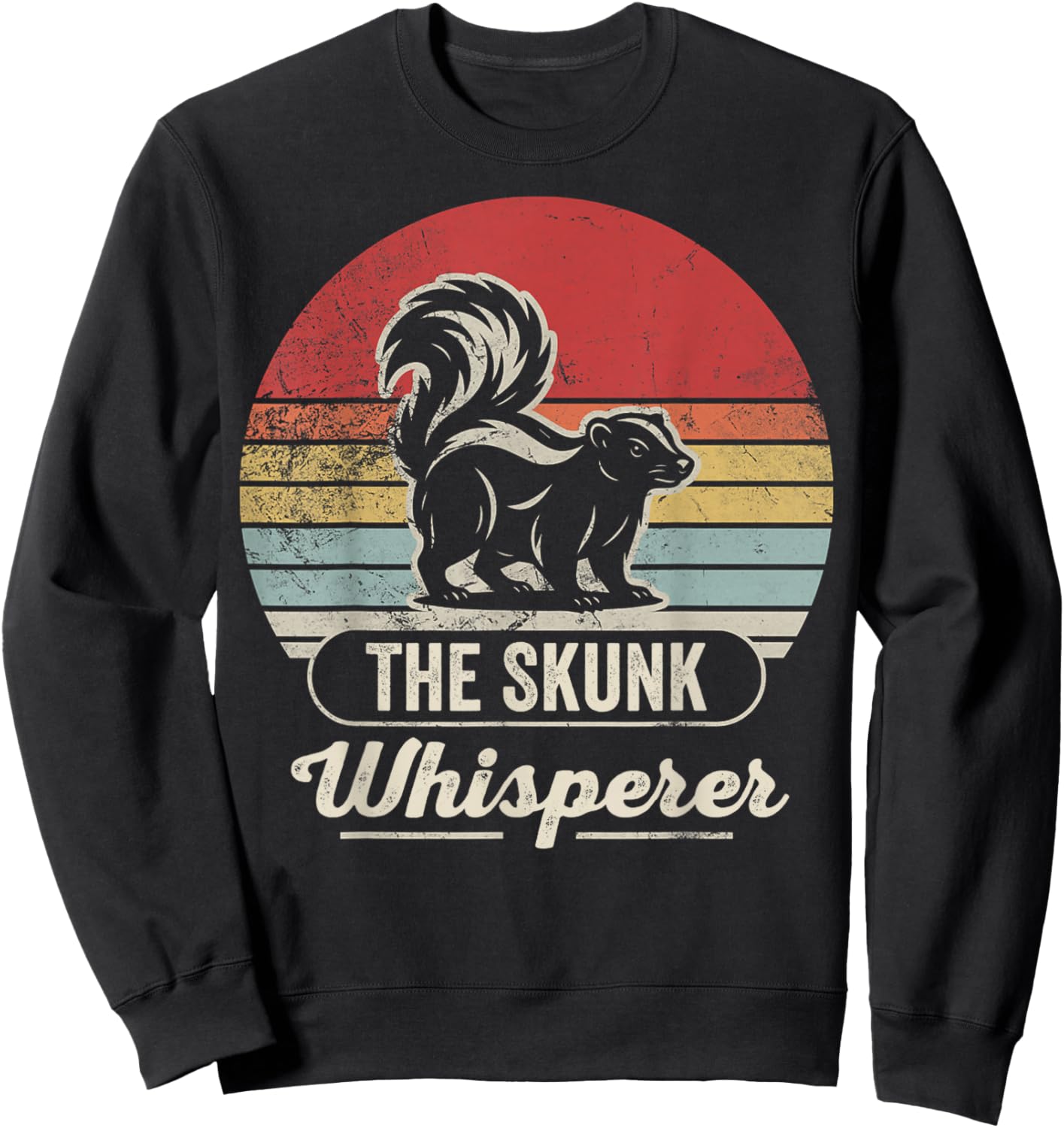 The Skunk Whisperer Vintage Stripe Sweatshirt - Sweatshirt | Black