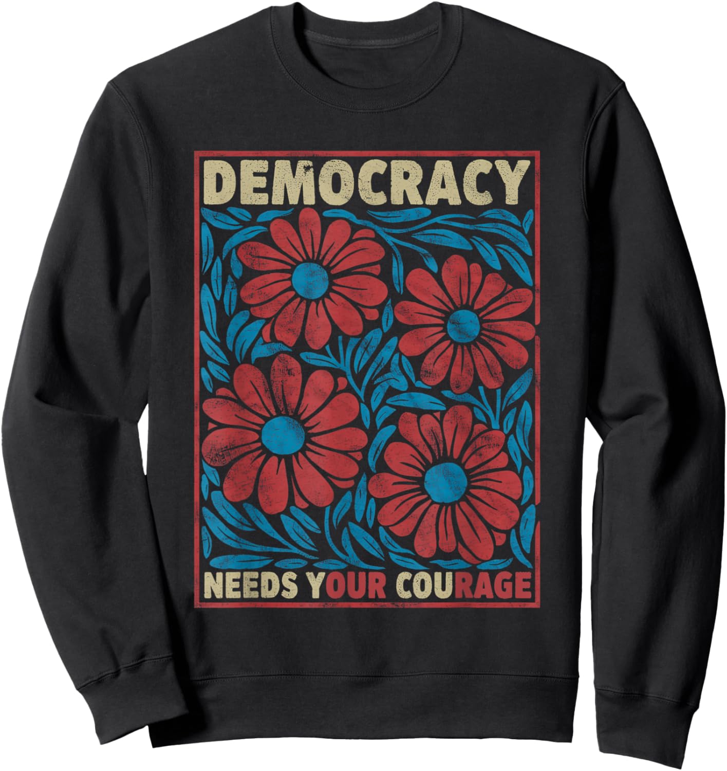 Demokratie Widerstand Protest Politik Democracy Sweatshirt - Sweatshirt | Black