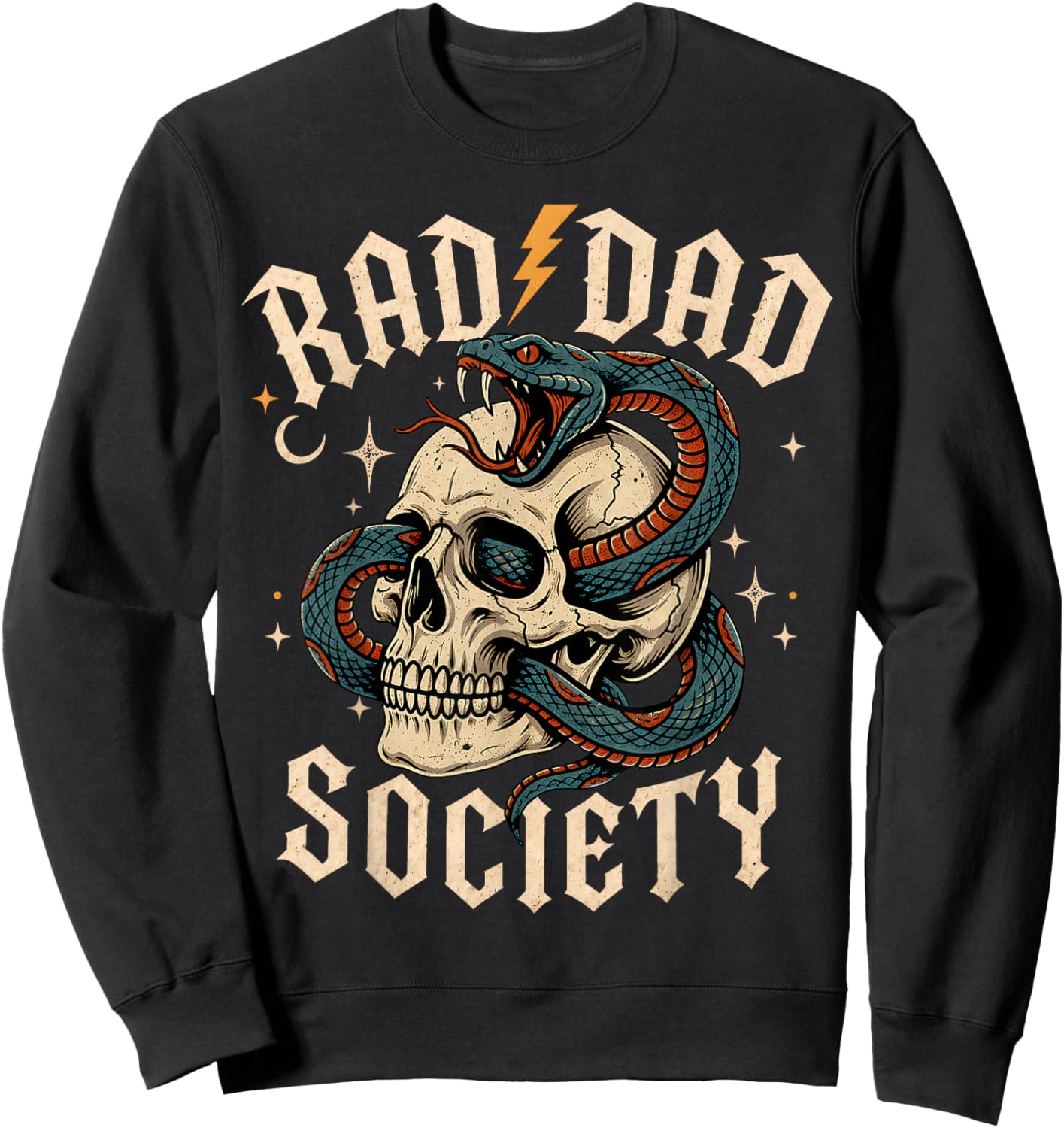 Rad Dad Society Fathers Day Husband Daddy Cool Dad Club Men Sweatshirt - Sweatshirt | Black