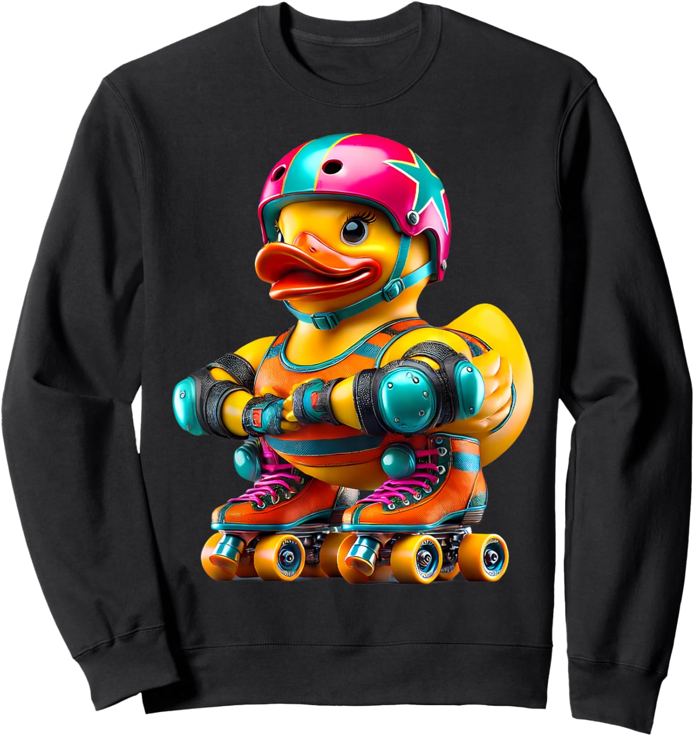 Rubber Duck Roller Derby Ducky Duckie Men Women Kids Sweatshirt - Sweatshirt | Black