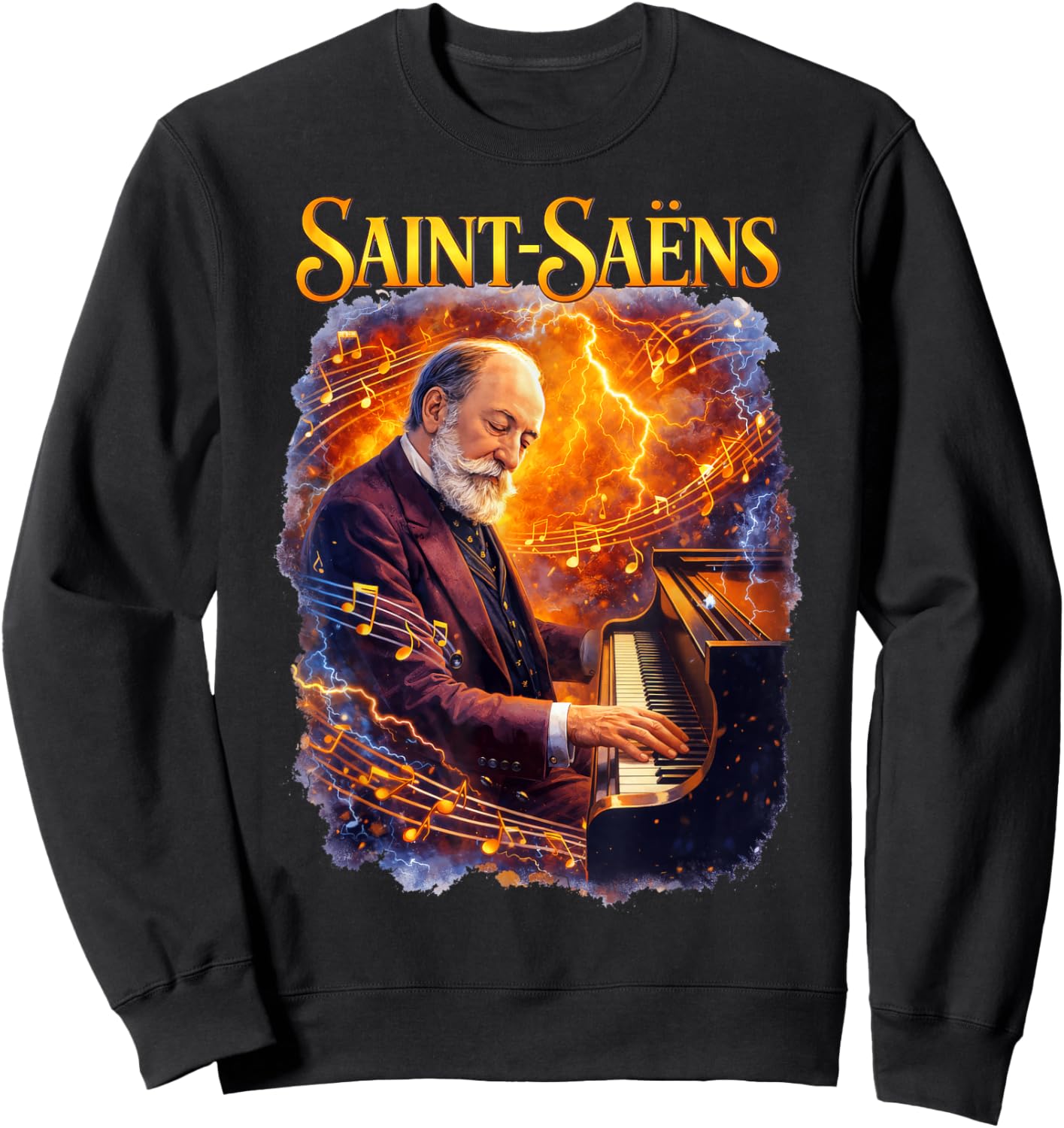 Camille Saint-Saens Composer Sweatshirt - Sweatshirt | Black